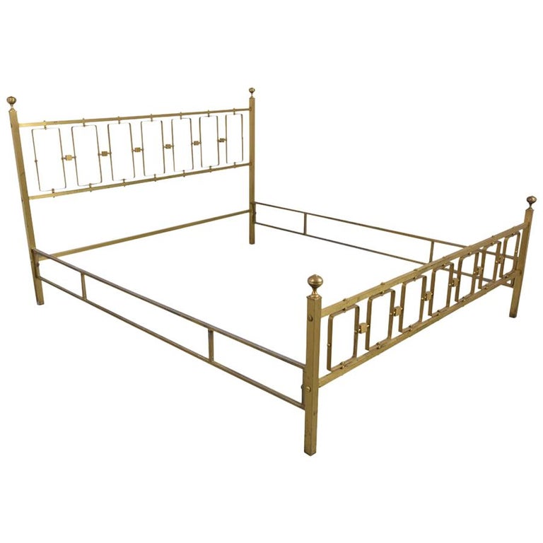 Italian Brass Modern Queen Bed Frame For At 1stdibs Italian Brass Modern Queen Bed Frame, Queen Brass Bed Frame