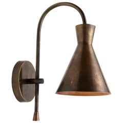 Brass Modern Sconce, Made in Italy