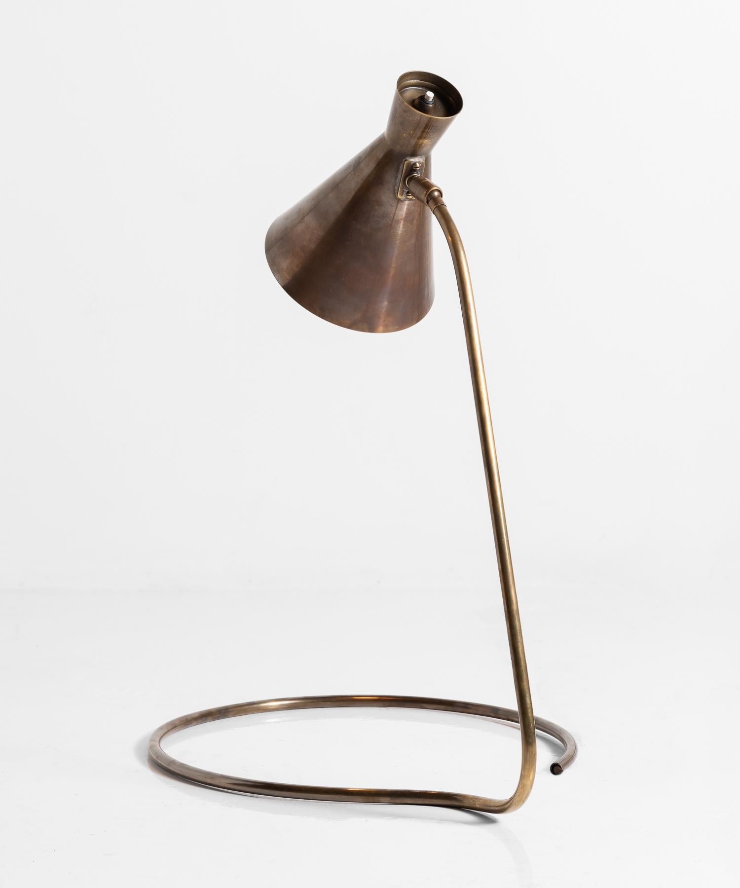 Mid-Century Modern Brass Modern Table Lamp, Italy, 21st Century