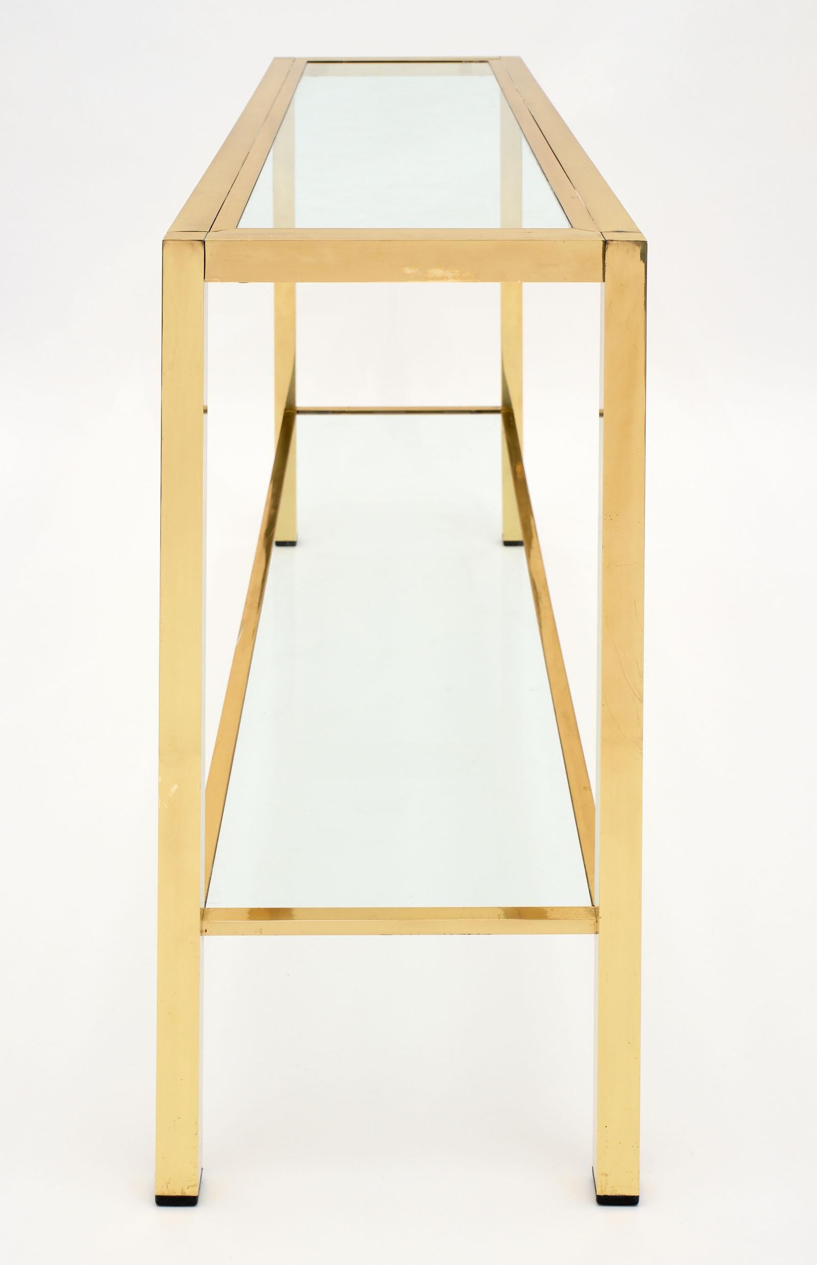 Brass Modernist Console Table 2