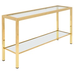 Brass Modernist Console Table