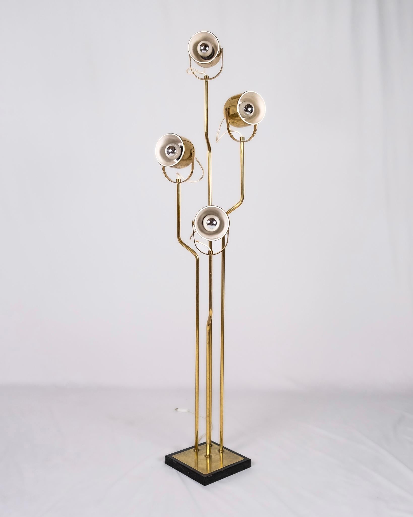 Lámpara de pie modular de latón de Goffredo Reggiani, Italia, años 70 Italiano en venta