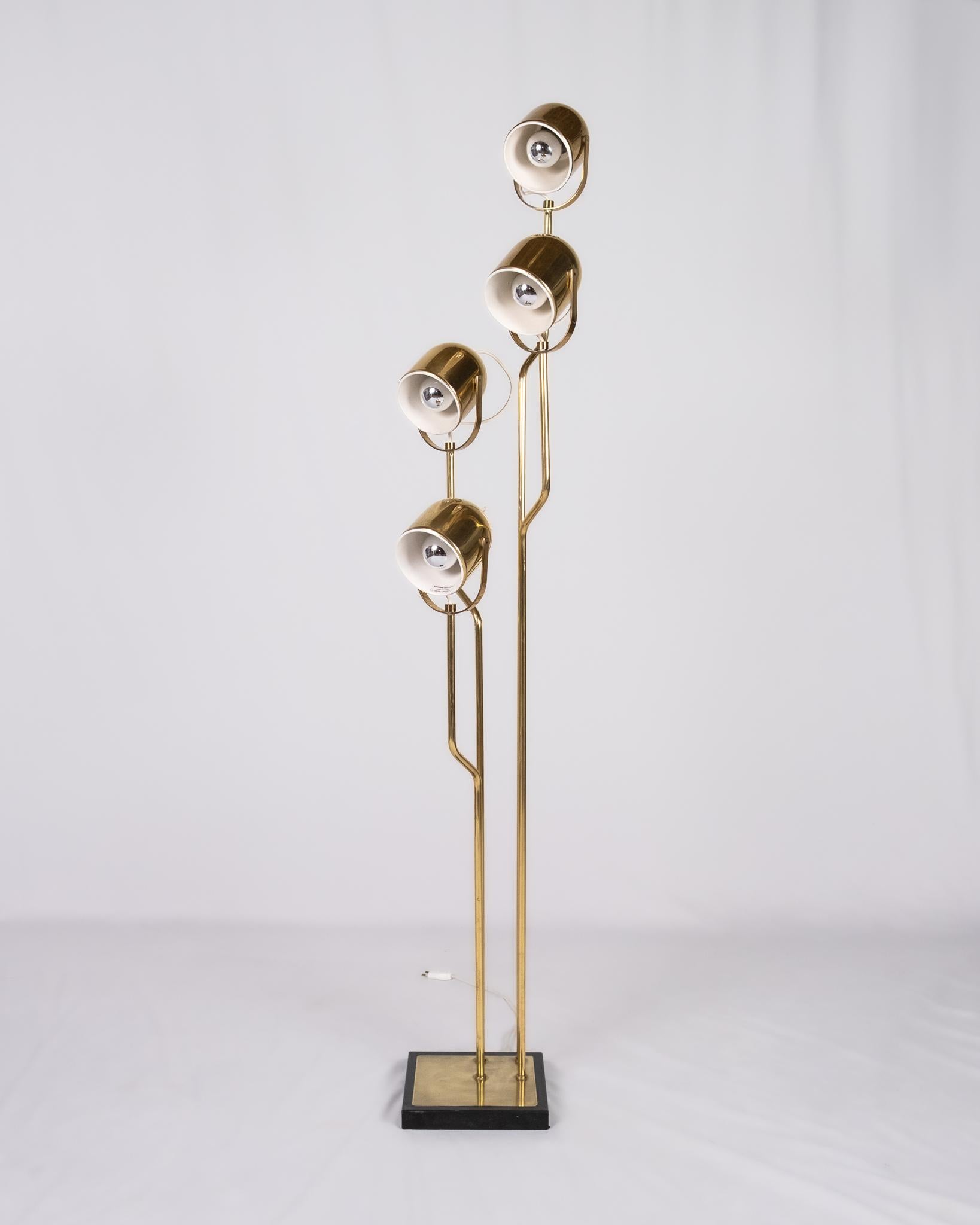 Lámpara de pie modular de latón de Goffredo Reggiani, Italia, años 70 finales del siglo XX en venta