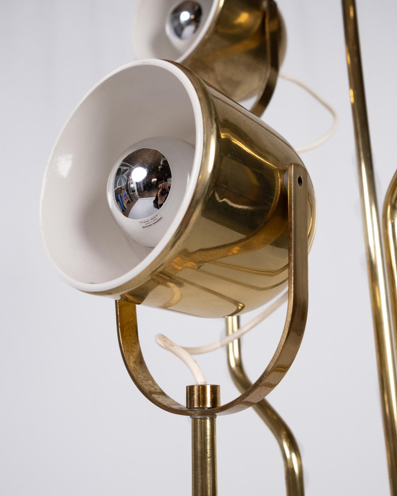 L�ámpara de pie modular de latón de Goffredo Reggiani, Italia, años 70 en venta 1