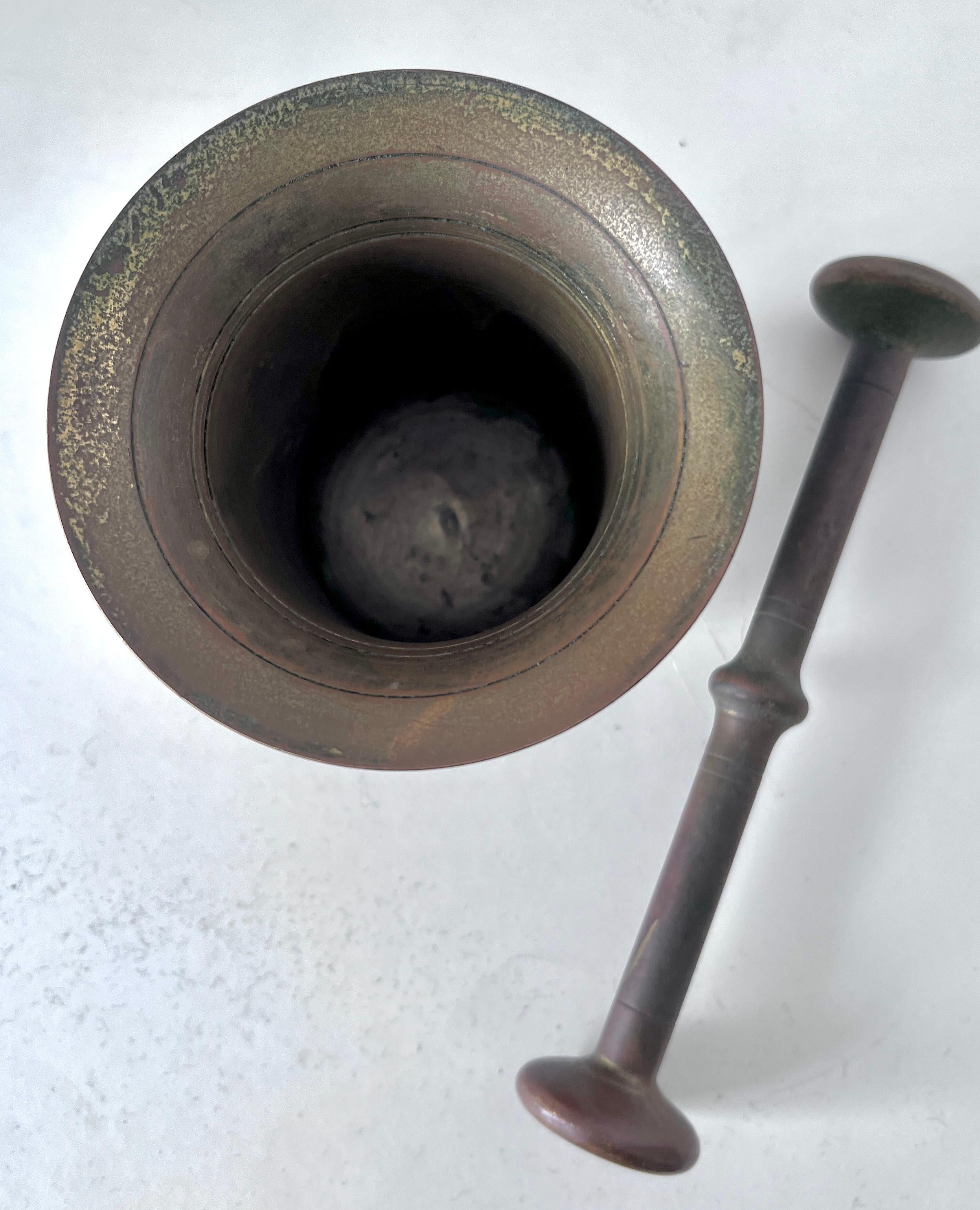 Brass Mortar and Pestle For Sale 1