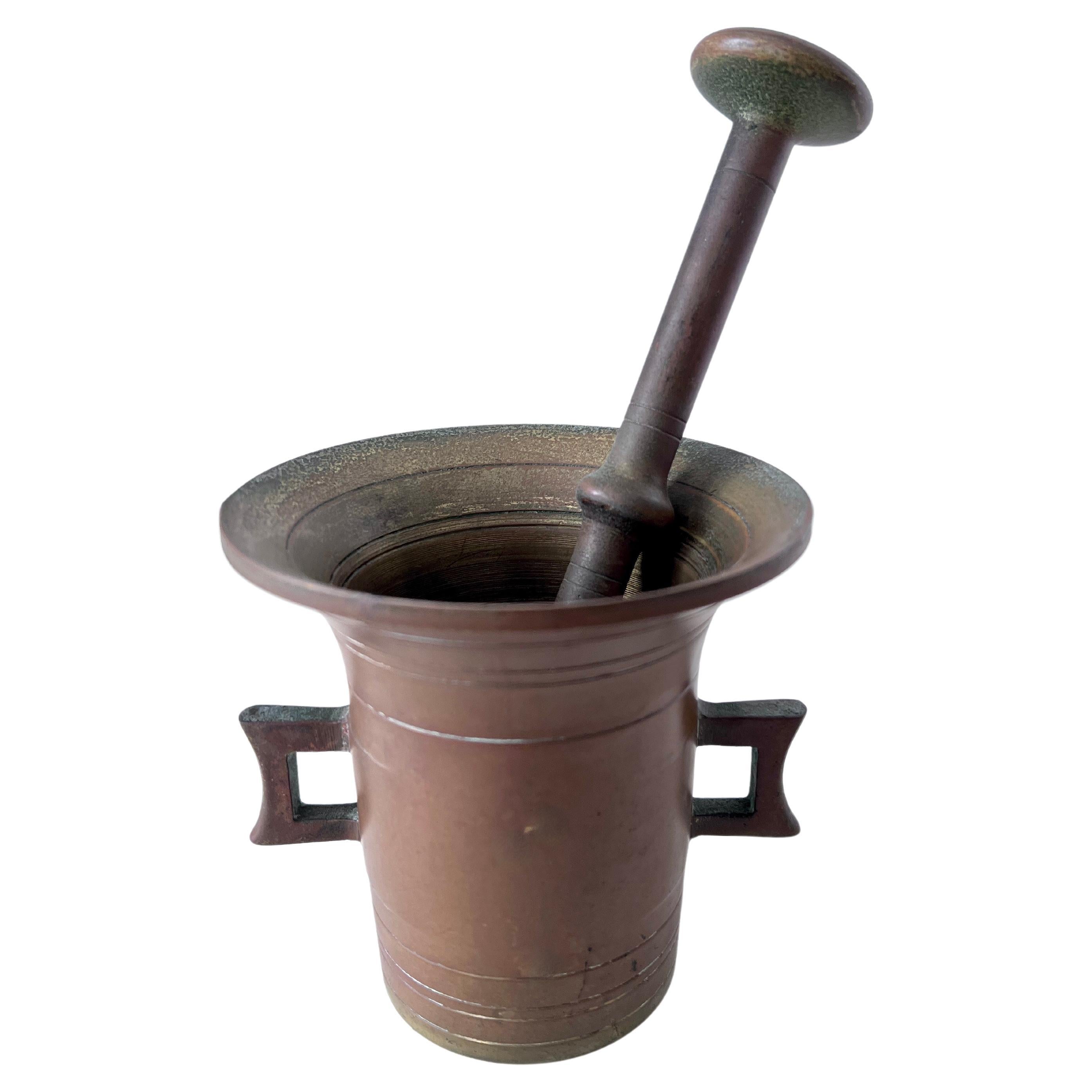 Brass Mortar and Pestle For Sale