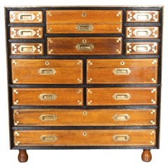 Brass Mounted Mahogany Campaign Chest