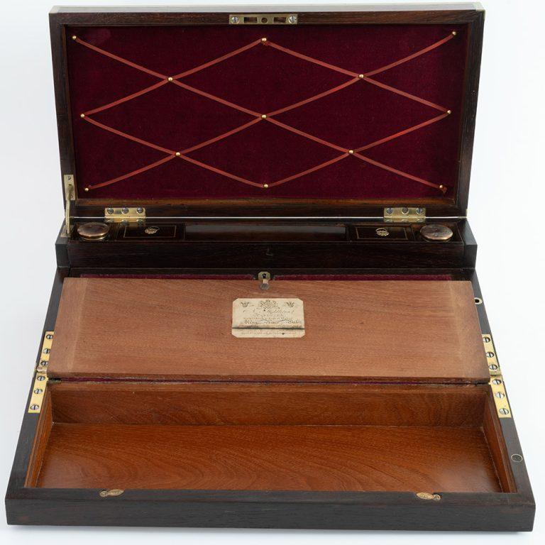 Brass Mounted Mahogany Writing Slope by N Middleton c1825 1