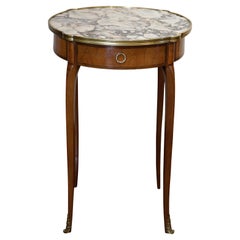 Antique Brass Mounted Marble Top Gueridon/Wine Table