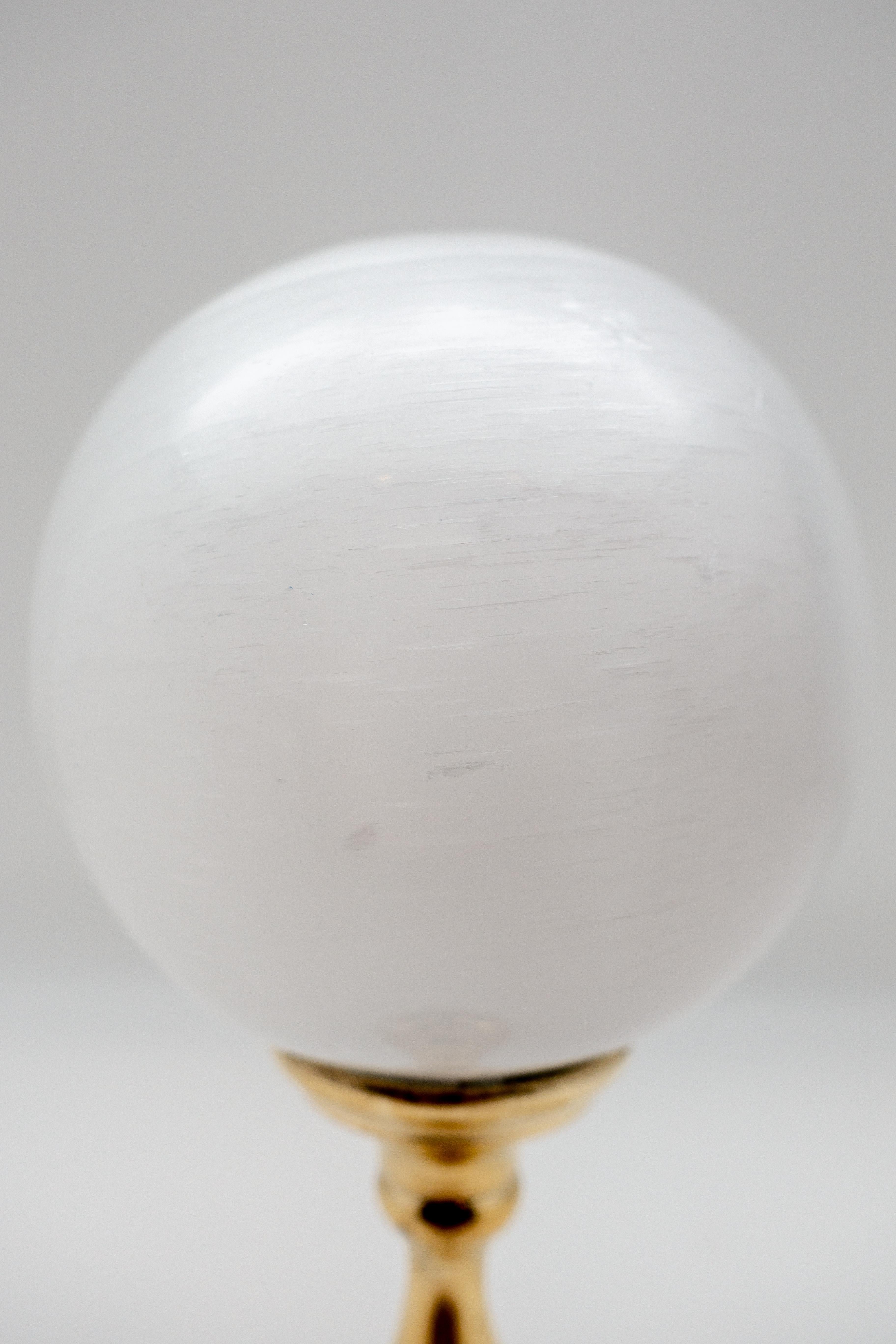 large selenite sphere