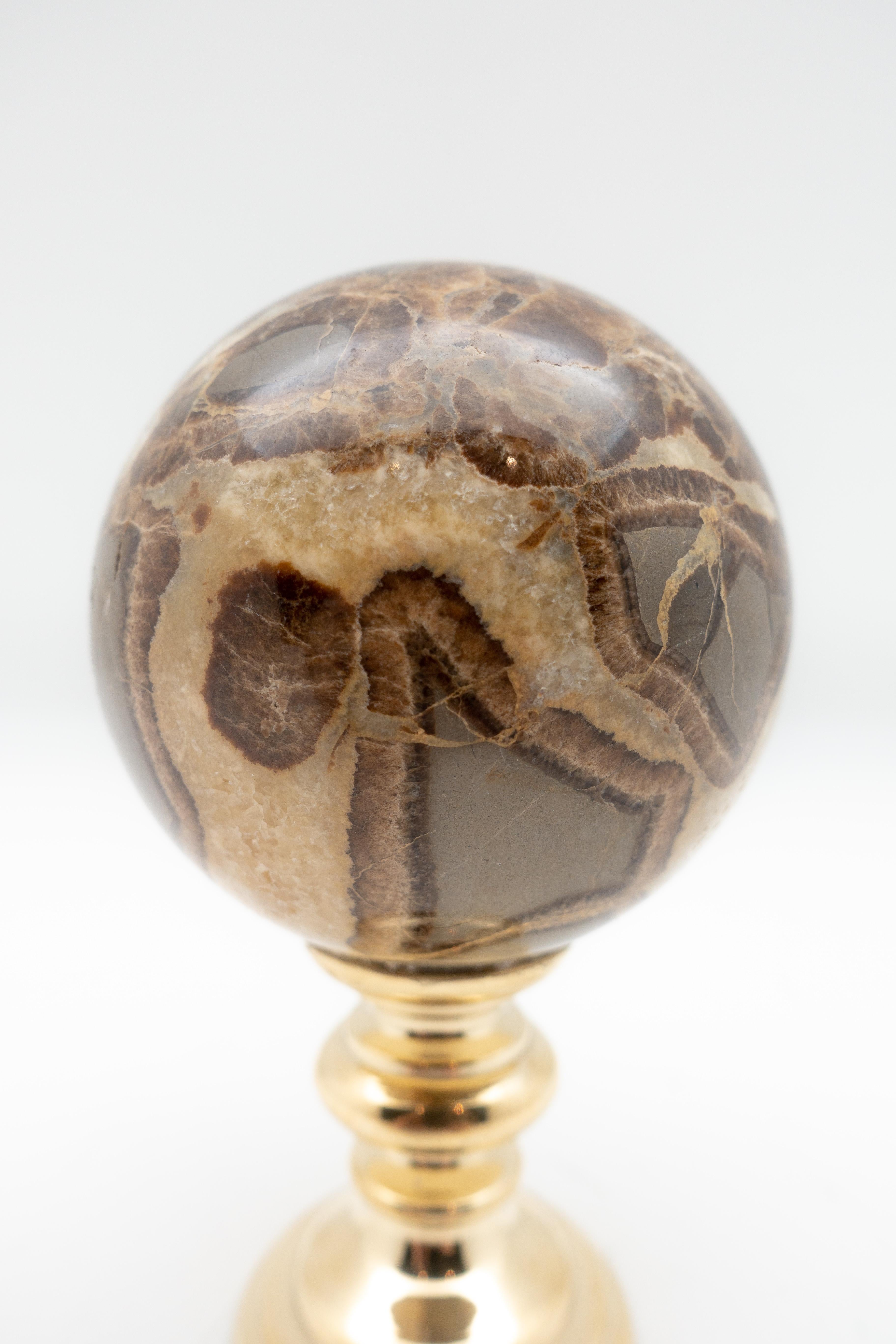 Other Brass Mounted Septarian Sphere Small