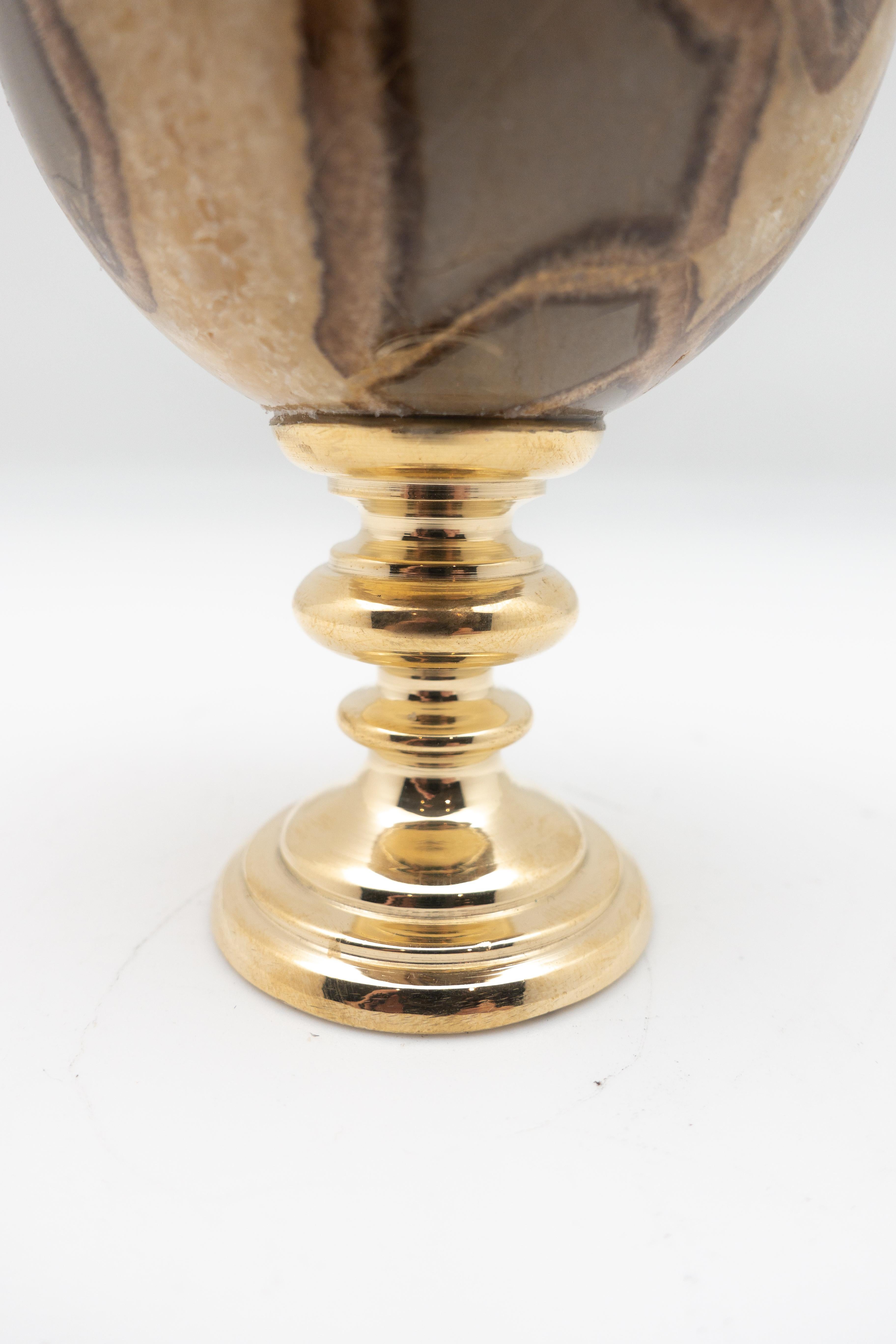 American Brass Mounted Septarian Sphere Small