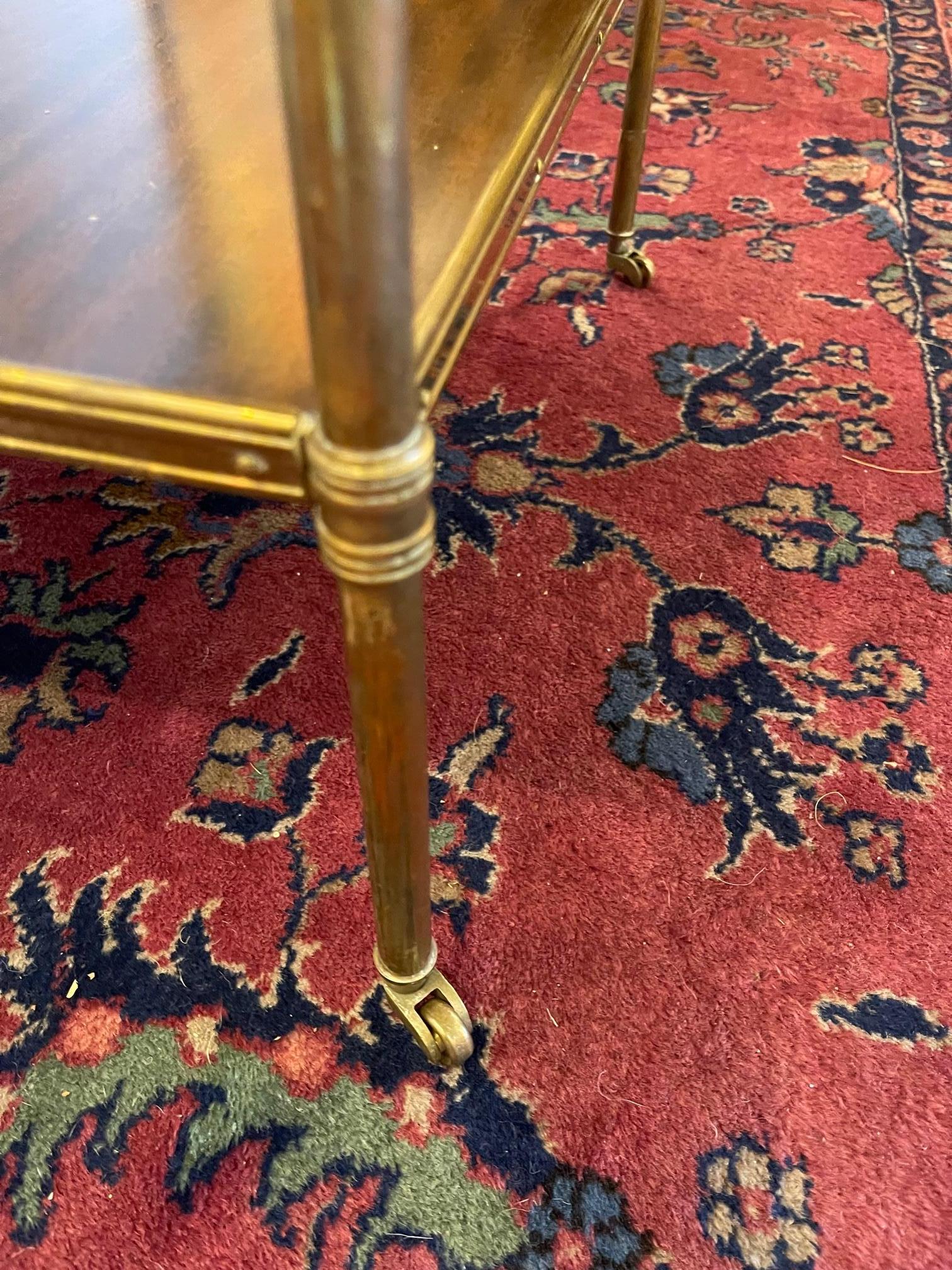 Brass Mounted Two-Tier Side Table in the Manner of Maison Jansen, 20th Century 5