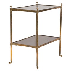 Brass Mounted Two-Tier Side Table in the Manner of Maison Jansen, 20th Century