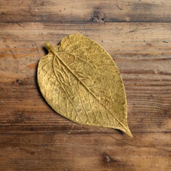 Brass Mulberry Leaf Dish