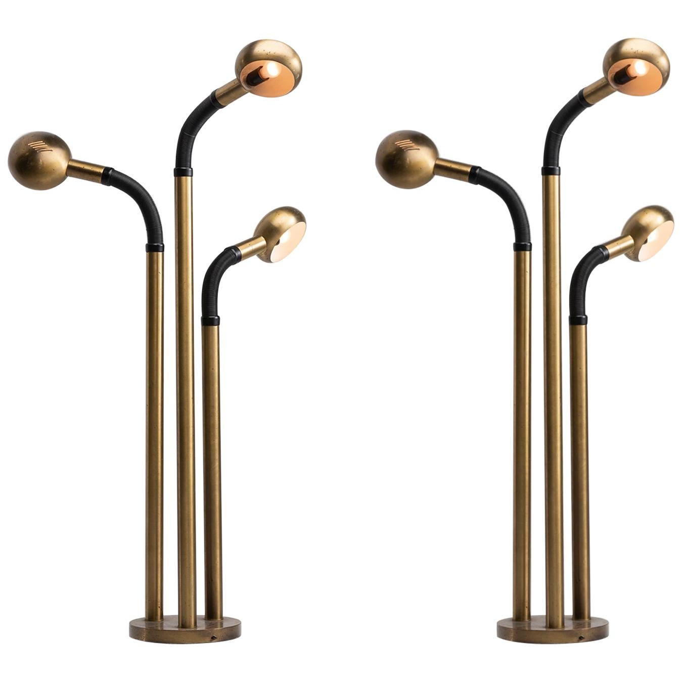 Brass Multi-Arm Floor Lamps