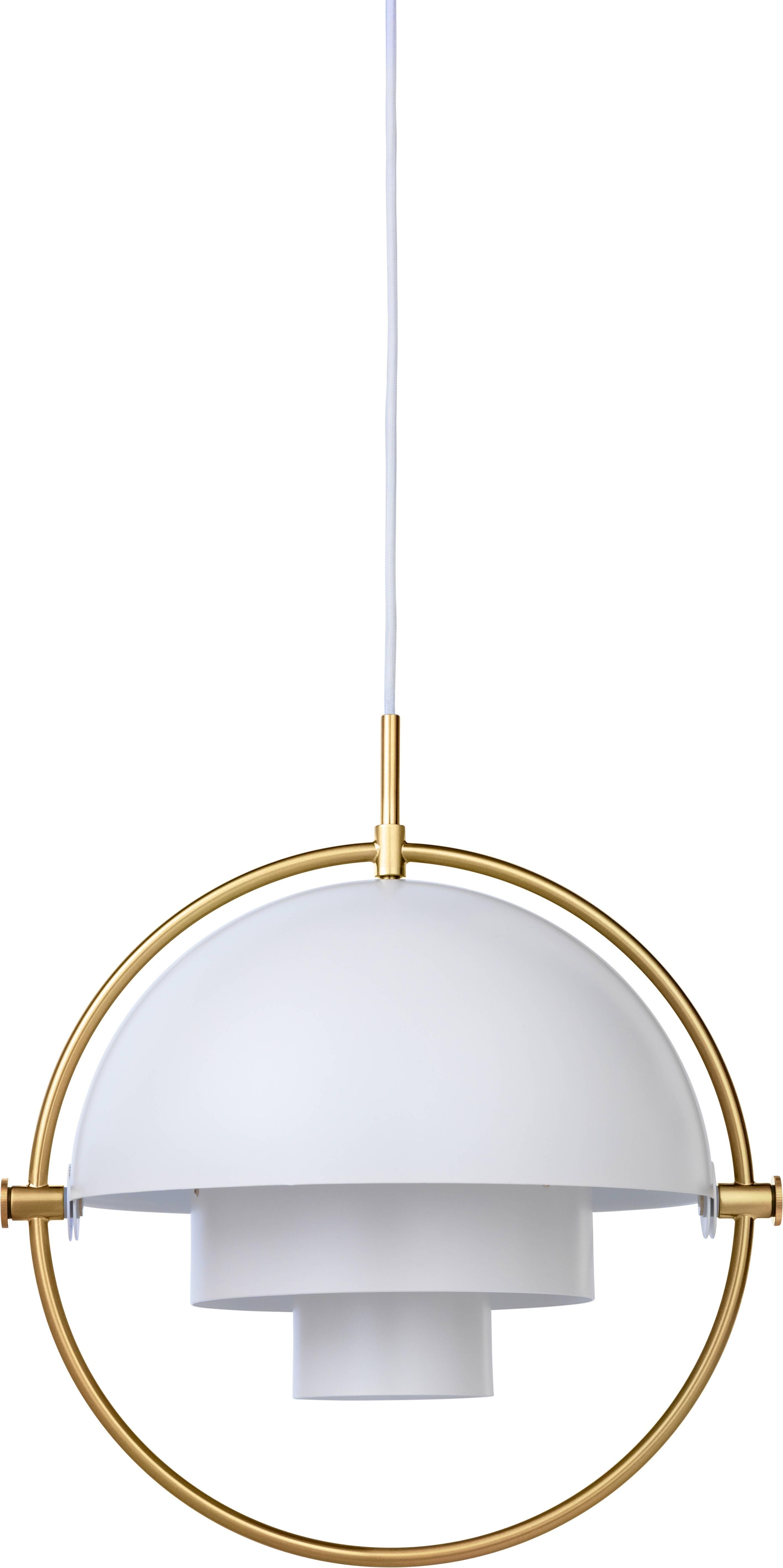 Brass Multi-Light pendant, Louis Weisdorf

Dimensions: 36 x 36 x 36 cm
Material: Brass
Designer: Louis Weisdorf
Produced by Gubi in Denmark

The Multi-Lite Pendant embraces the golden era of Danish design with its characteristic shape of two