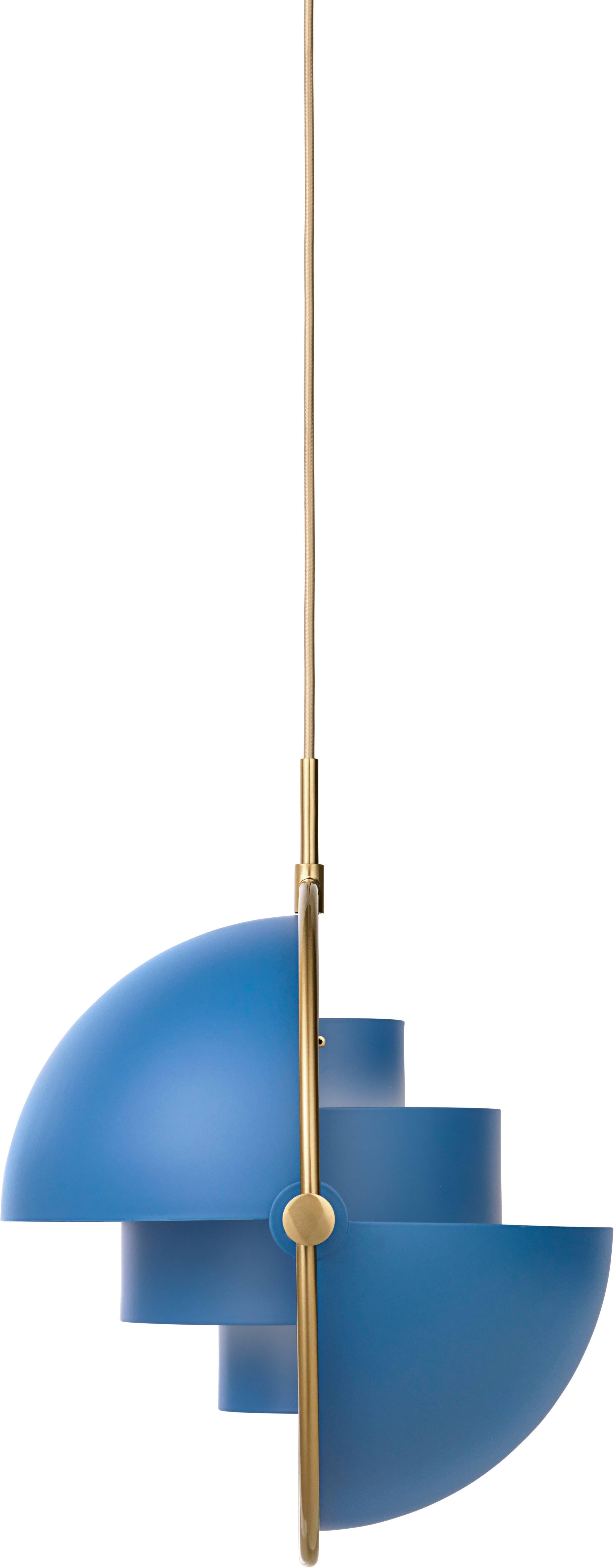 Post-Modern Brass Multi-Light Pendant, Louis Weisdorf
