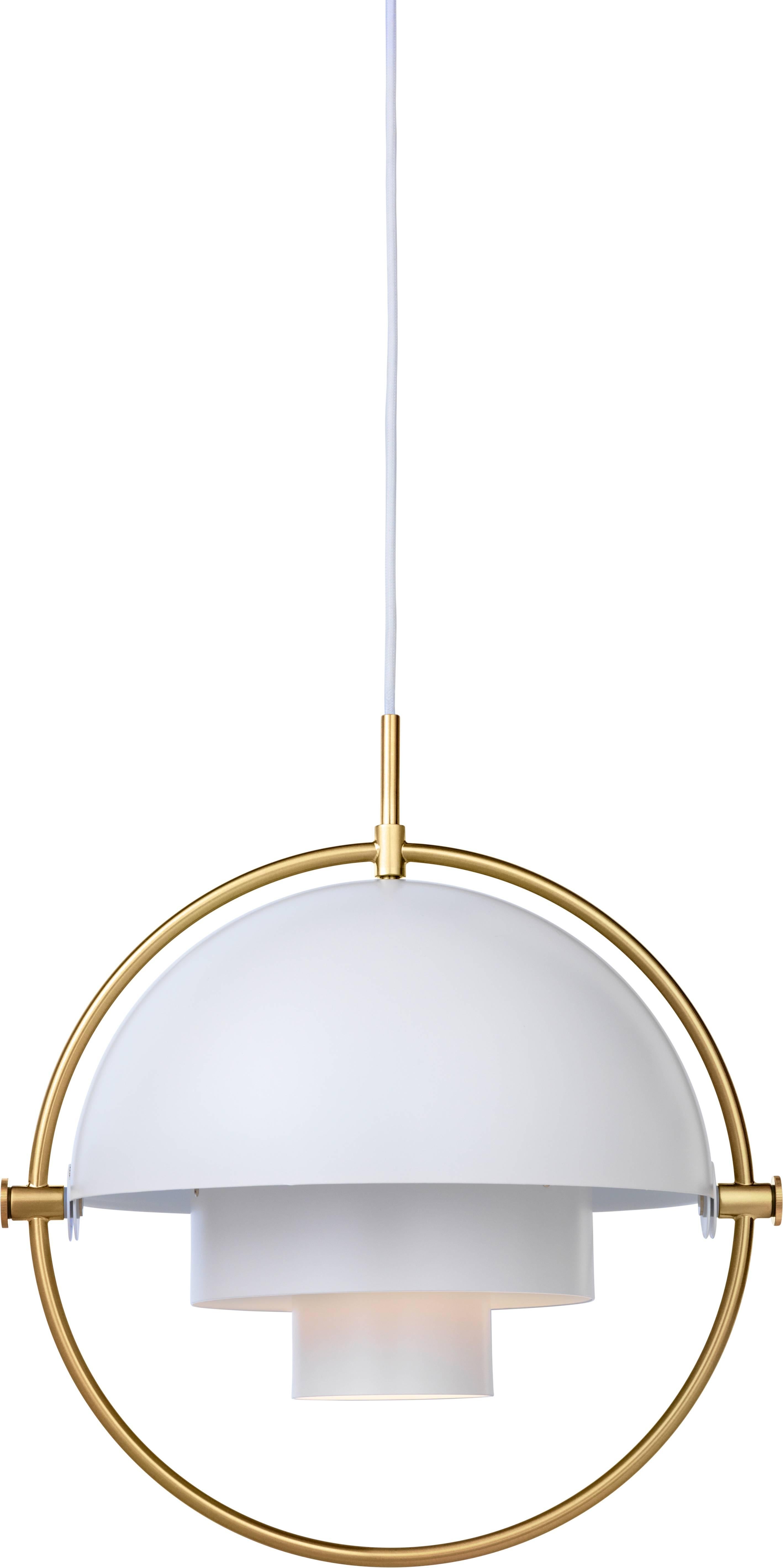 Danish Brass Multi-Light Pendant, Louis Weisdorf