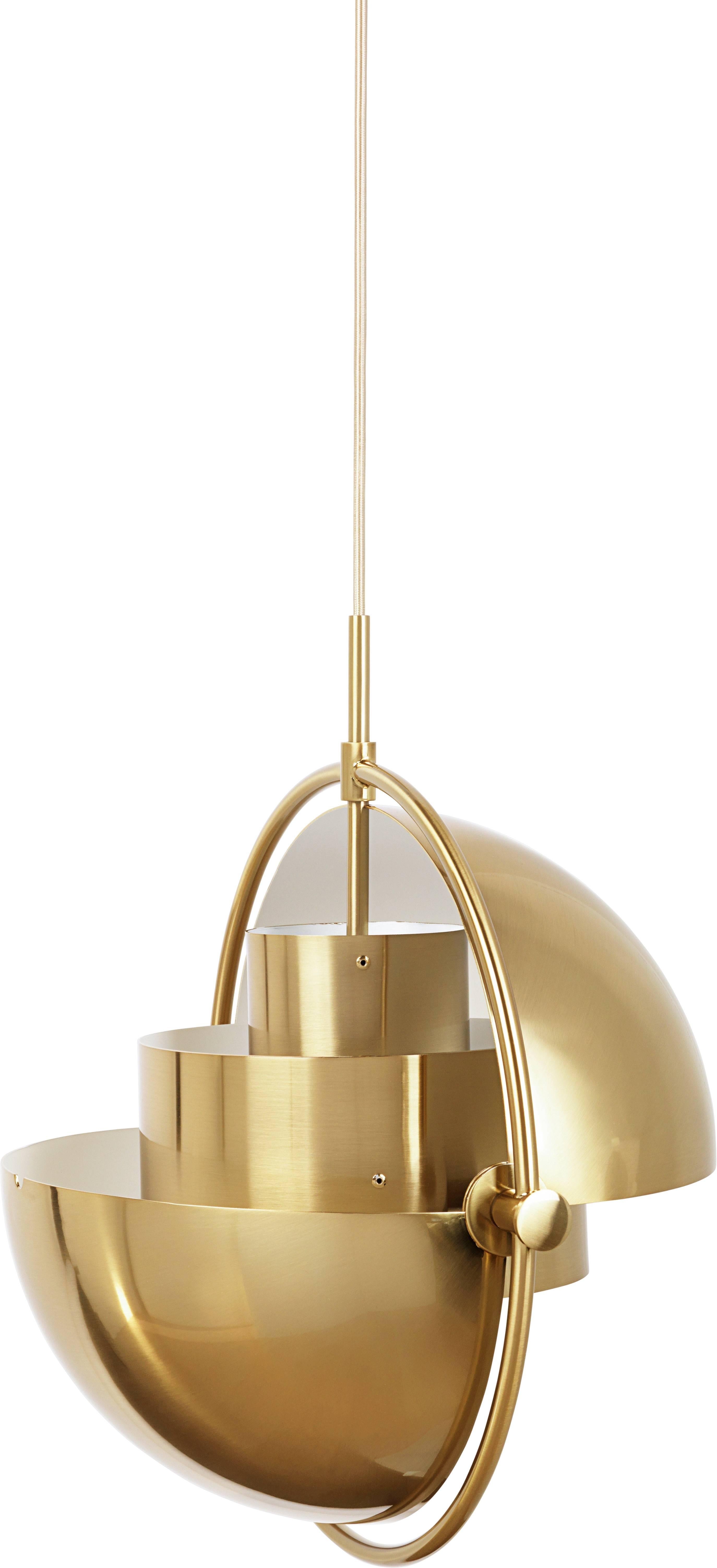 Danish Brass Multi-Light Pendant, Louis Weisdorf