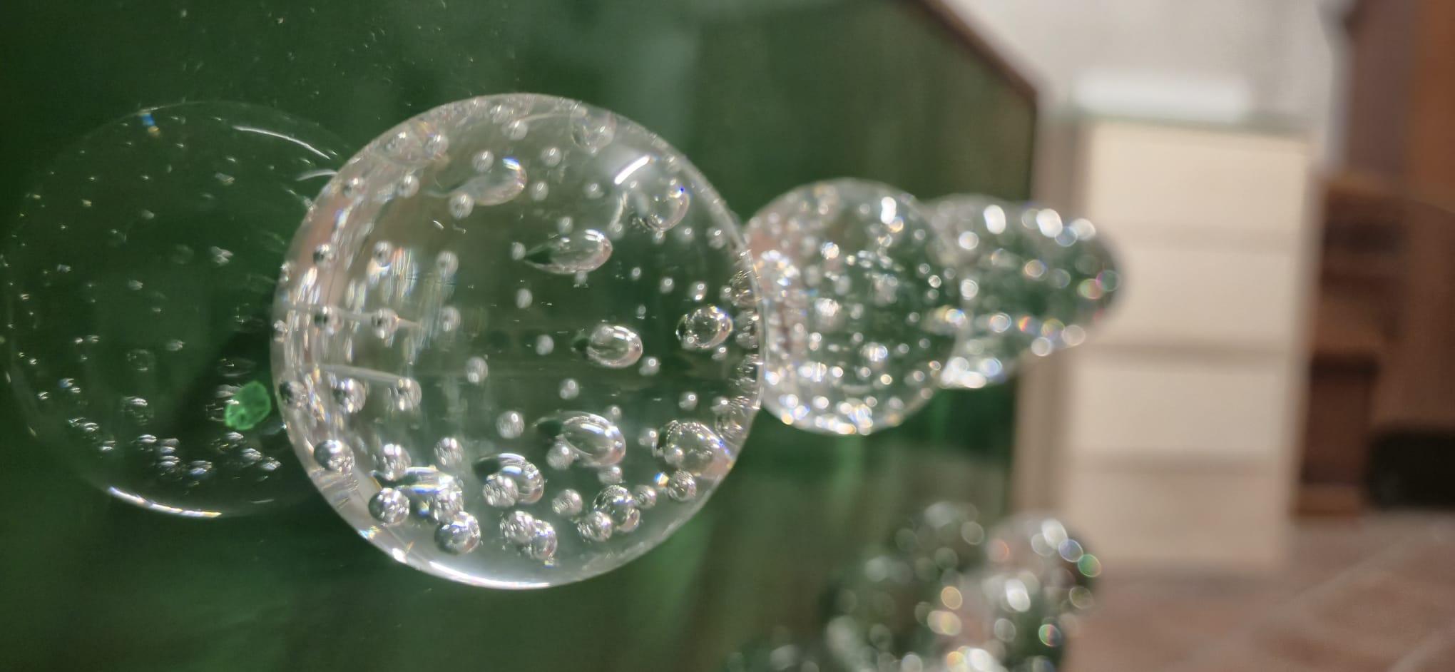 Brass & Murano Glass Sideboard with 120 Fused Spheres — Made in Italy in vendita 7