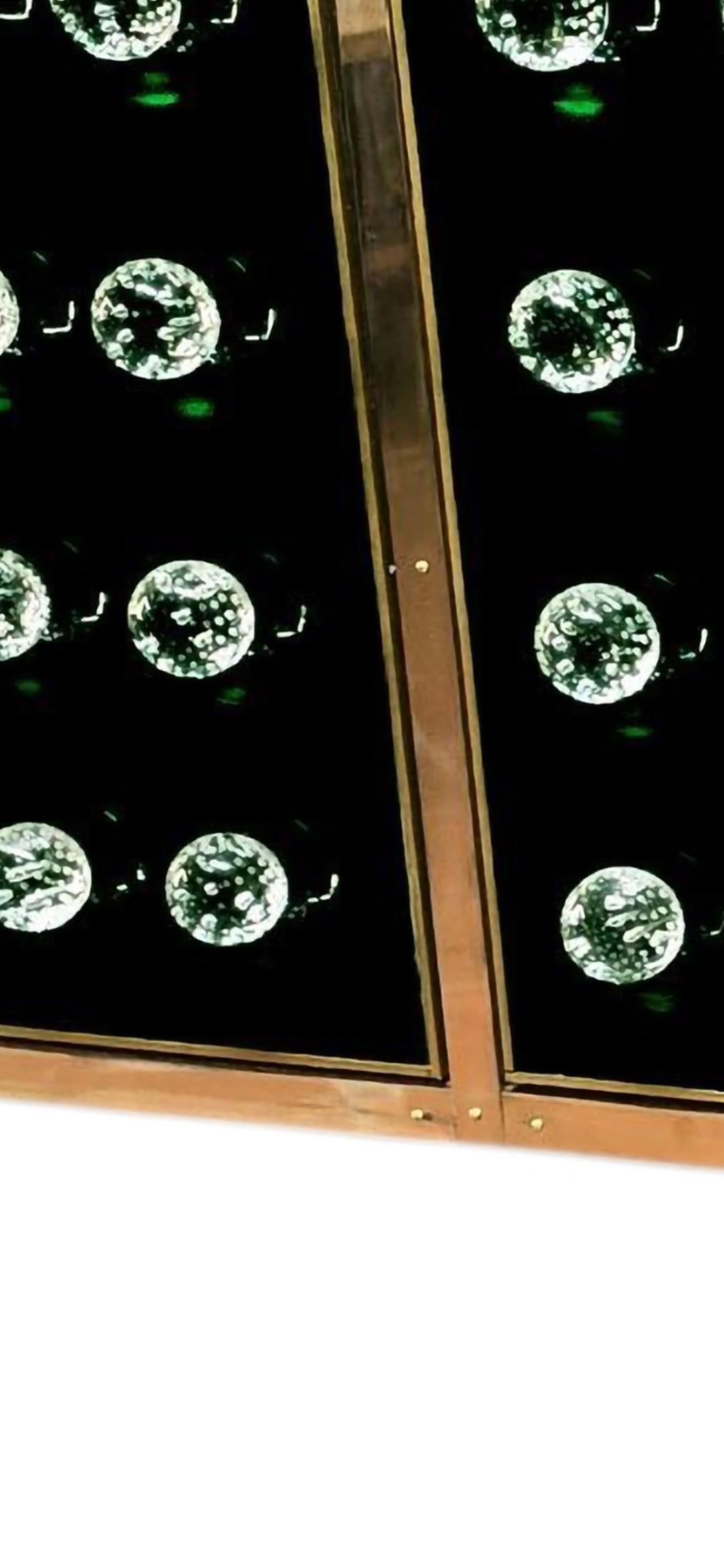 Sideboard aus Messing und Muranoglas mit 120 geschmolzenen Kugeln - Made in Italy (Zeitgenössisch) im Angebot