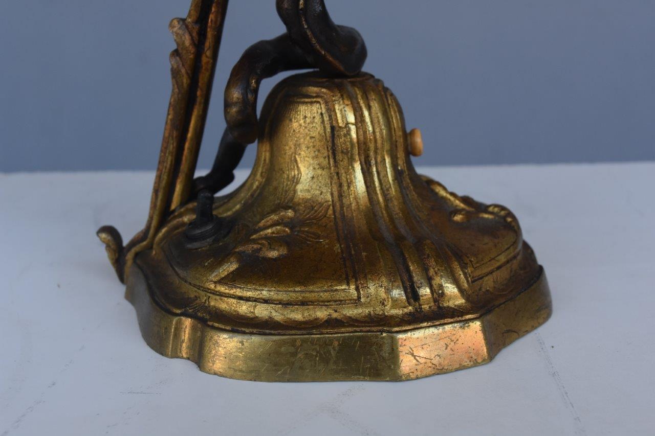 Bronze Brass Napoleon III Style Table Lamp with Dragon