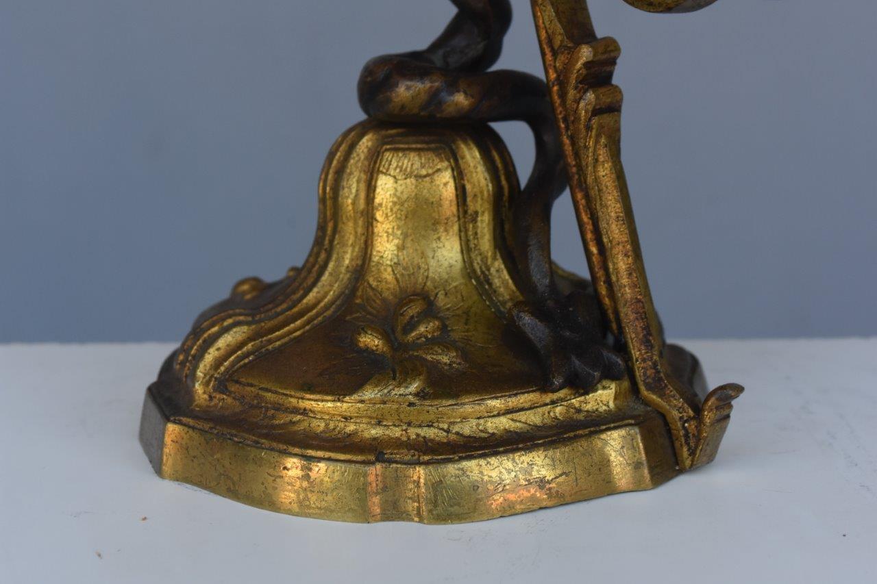 Brass Napoleon III Style Table Lamp with Dragon In Fair Condition In Marseille, FR