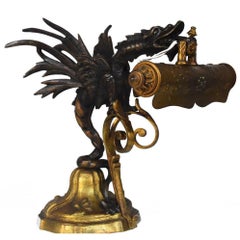 Brass Napoleon III Style Table Lamp with Dragon