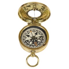 1920s Antique Brass Magnetic Pocket Compass Antique Nautical Objects