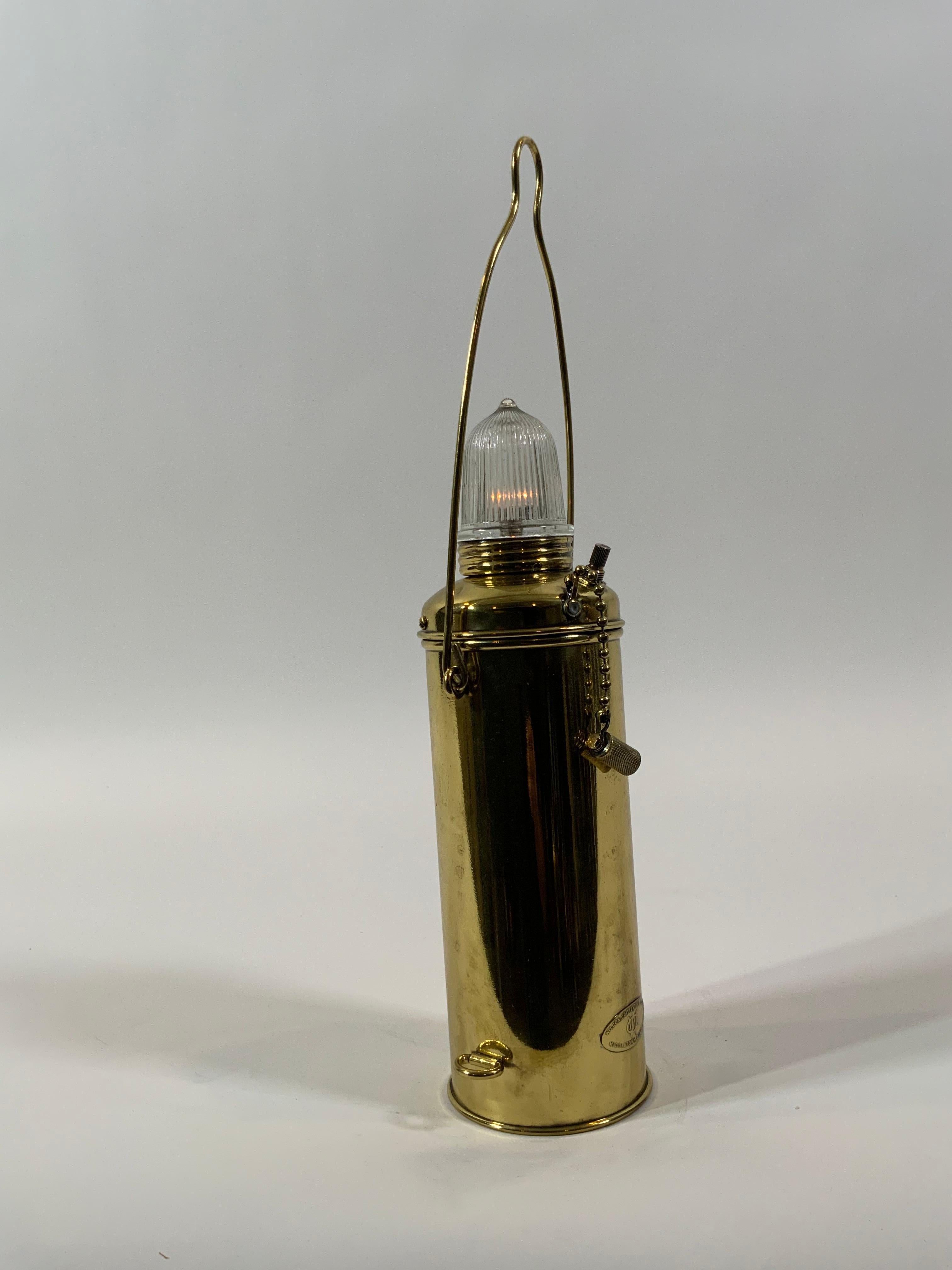 Brass Nautical Distress Lantern In Good Condition For Sale In Norwell, MA