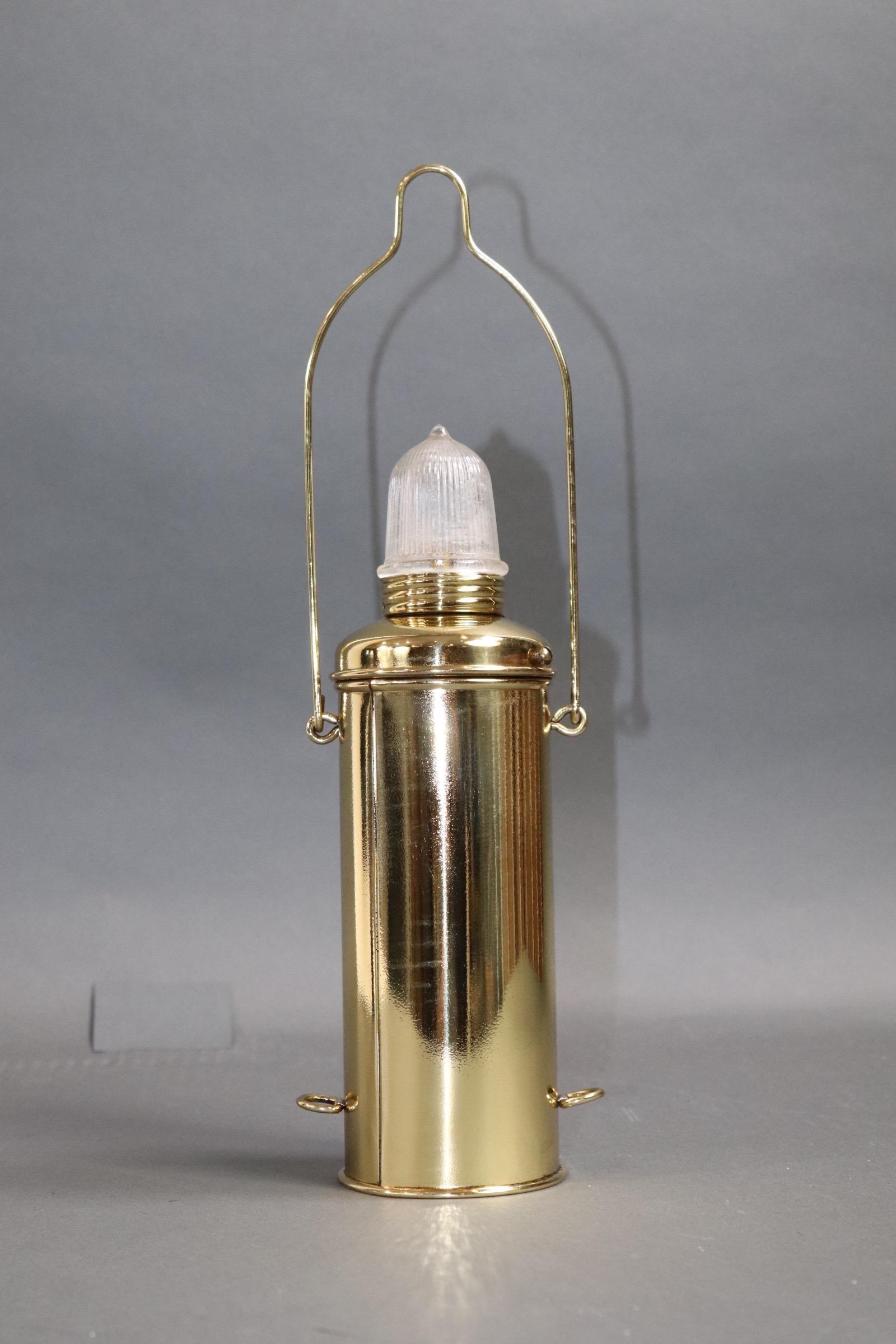 Mid-20th Century Brass Nautical Distress Lantern For Sale