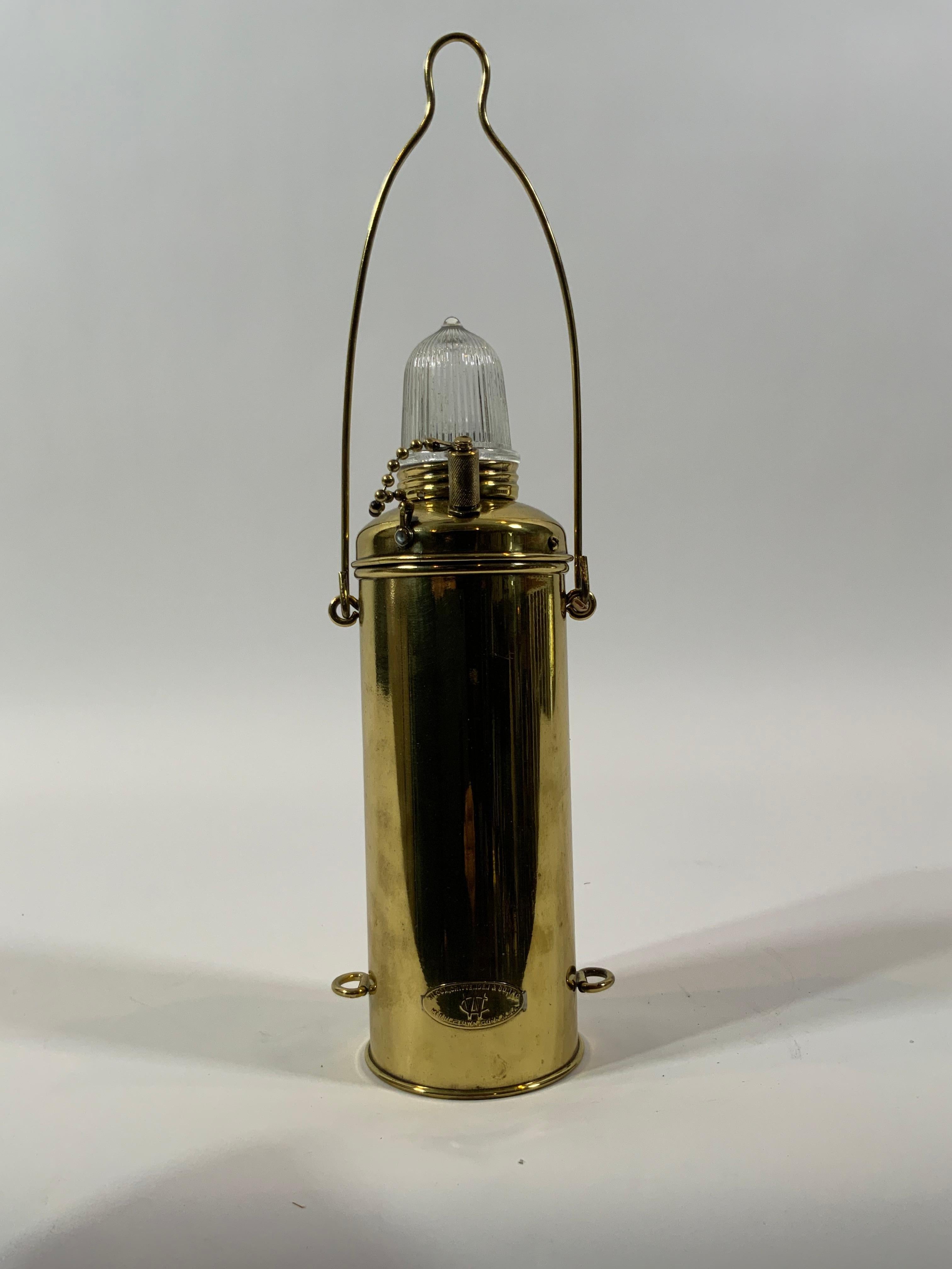 Brass Nautical Distress Lantern For Sale 2