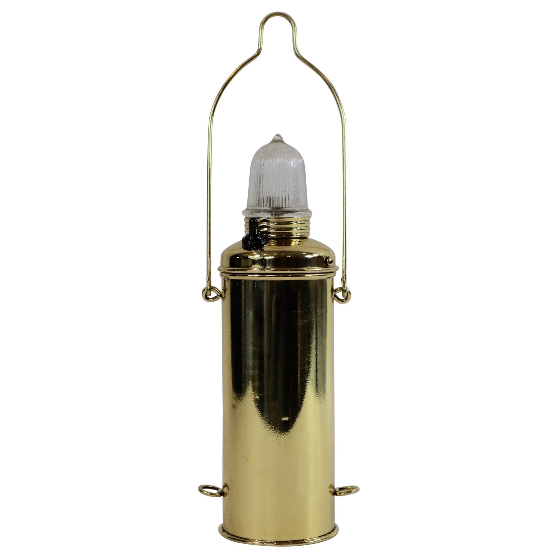 Brass Nautical Distress Lantern For Sale