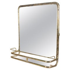 Brass Nautical Wall Mirror from Ship
s Stateroom, C. 1970
s