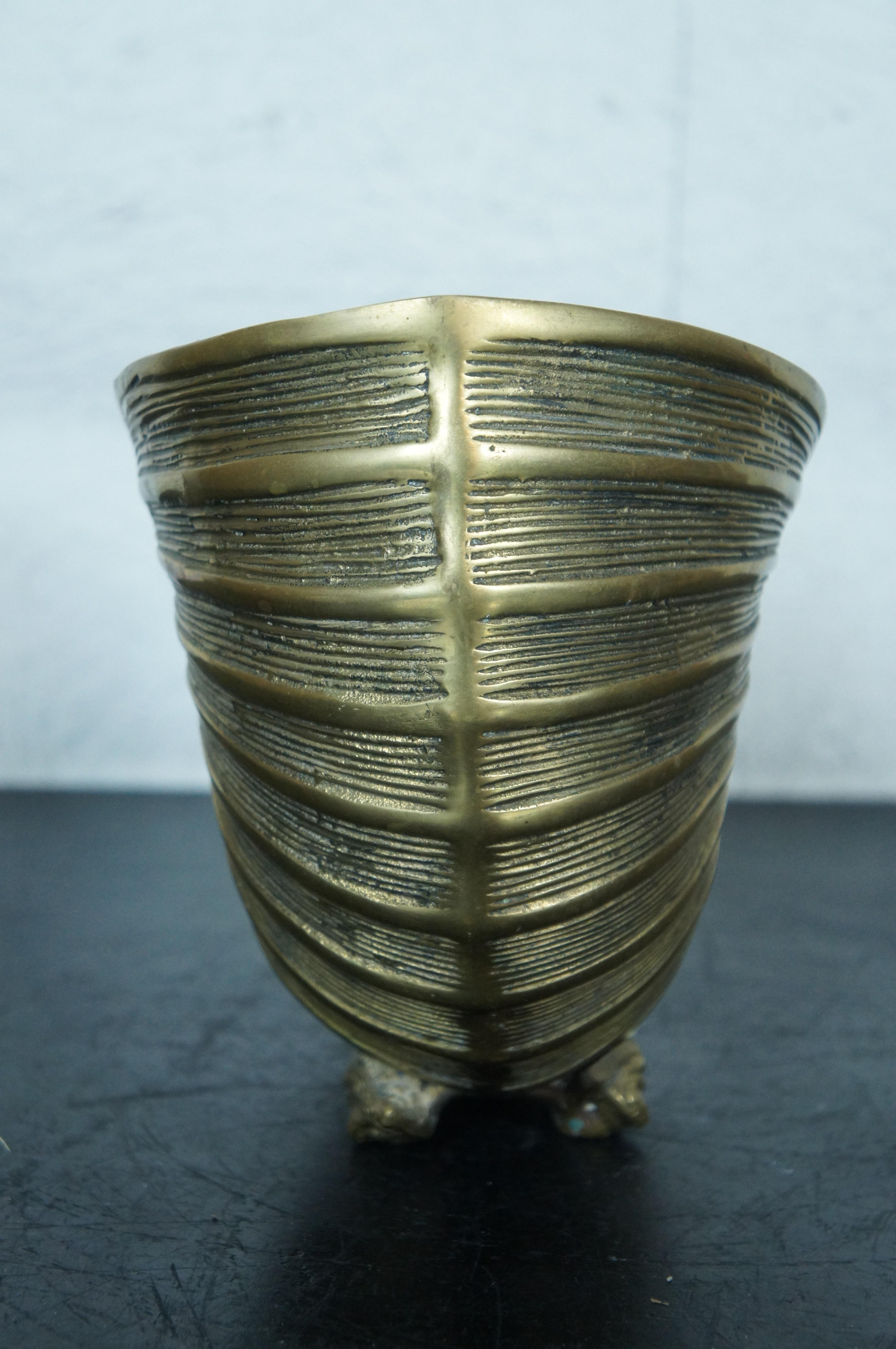 Laiton Compote jardinière de centre de table en laiton Nautilus Sea Shell de 12 pouces en vente