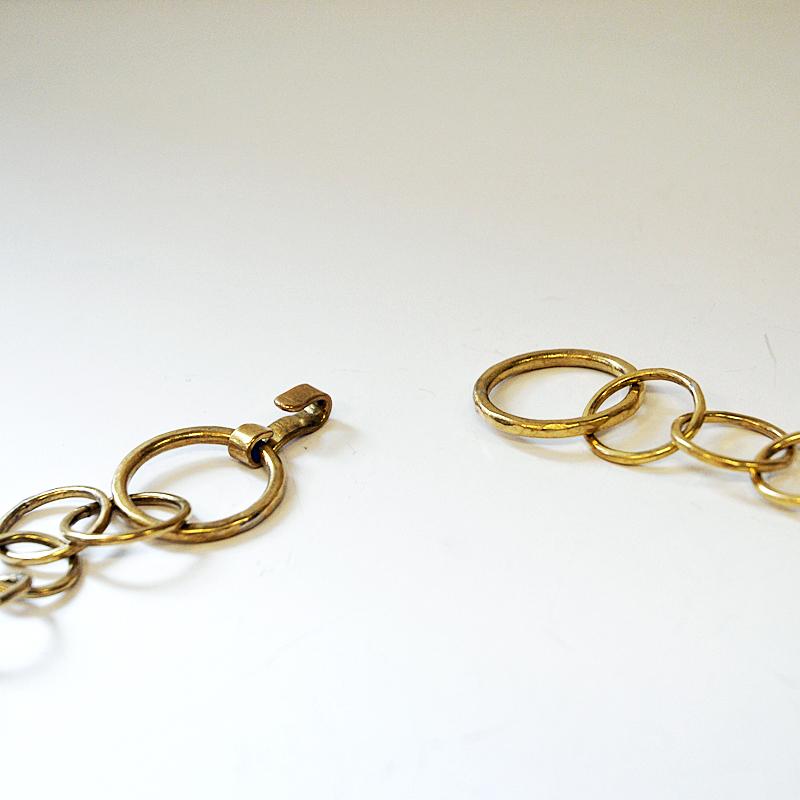 Norwegian Brass Necklace or Hip Link by Anna Greta Eker, Norway, 1960s-1970s
