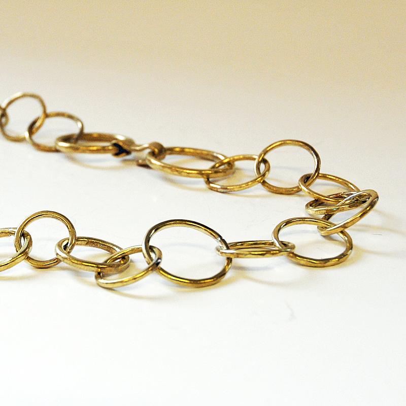 Brass Necklace or Hip Link by Anna Greta Eker, Norway, 1960s-1970s 1
