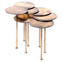 Tavolino Nenuphar in ottone di Atelier A Thomas Formont