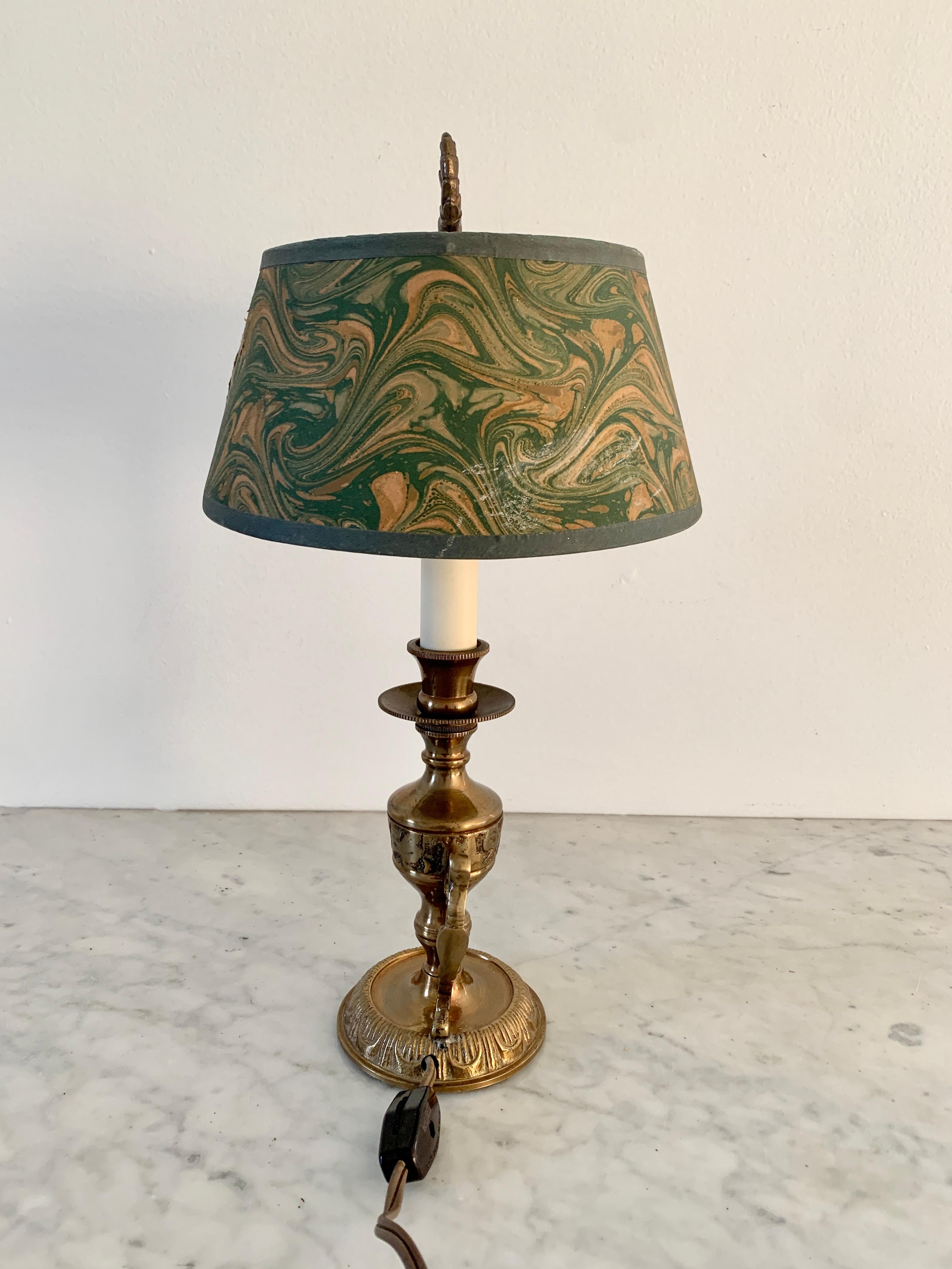 Brass Neoclassical Candlestick Lamp 2