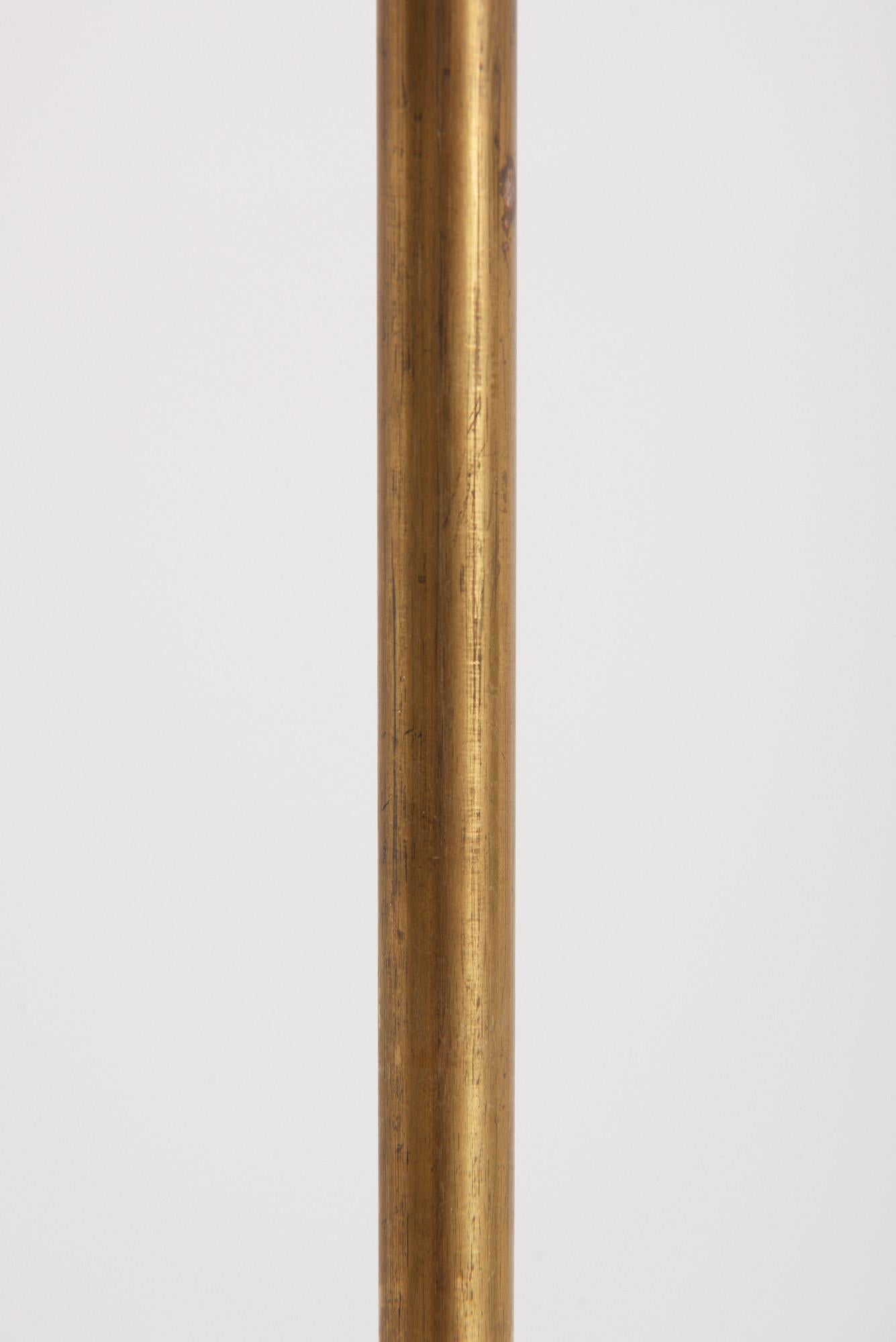 Brass Neoclassical Floor Lamp, 1940s For Sale 3