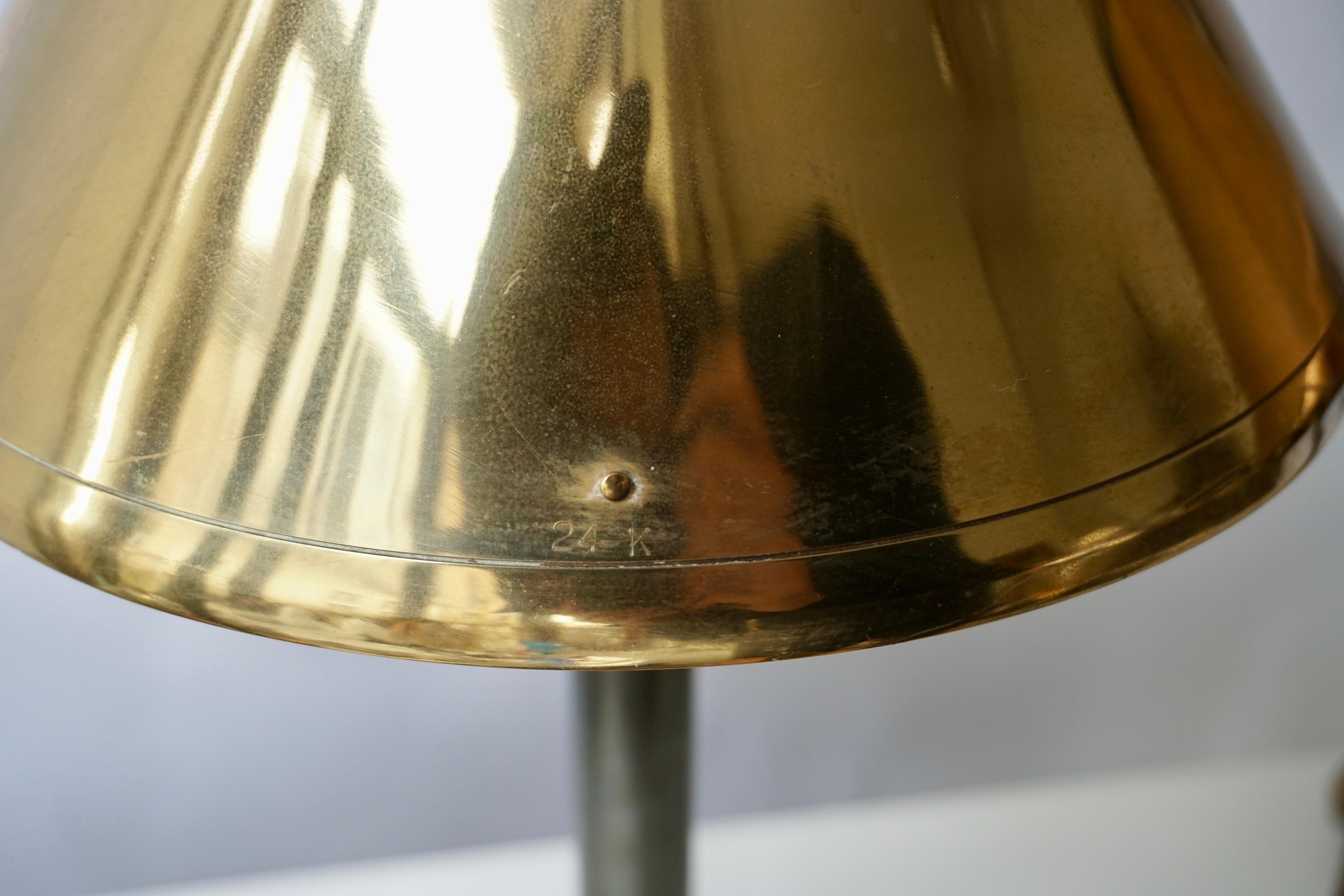 Brass Neoclassical Style Column Table Lamps, 1970s, Set of 2 3