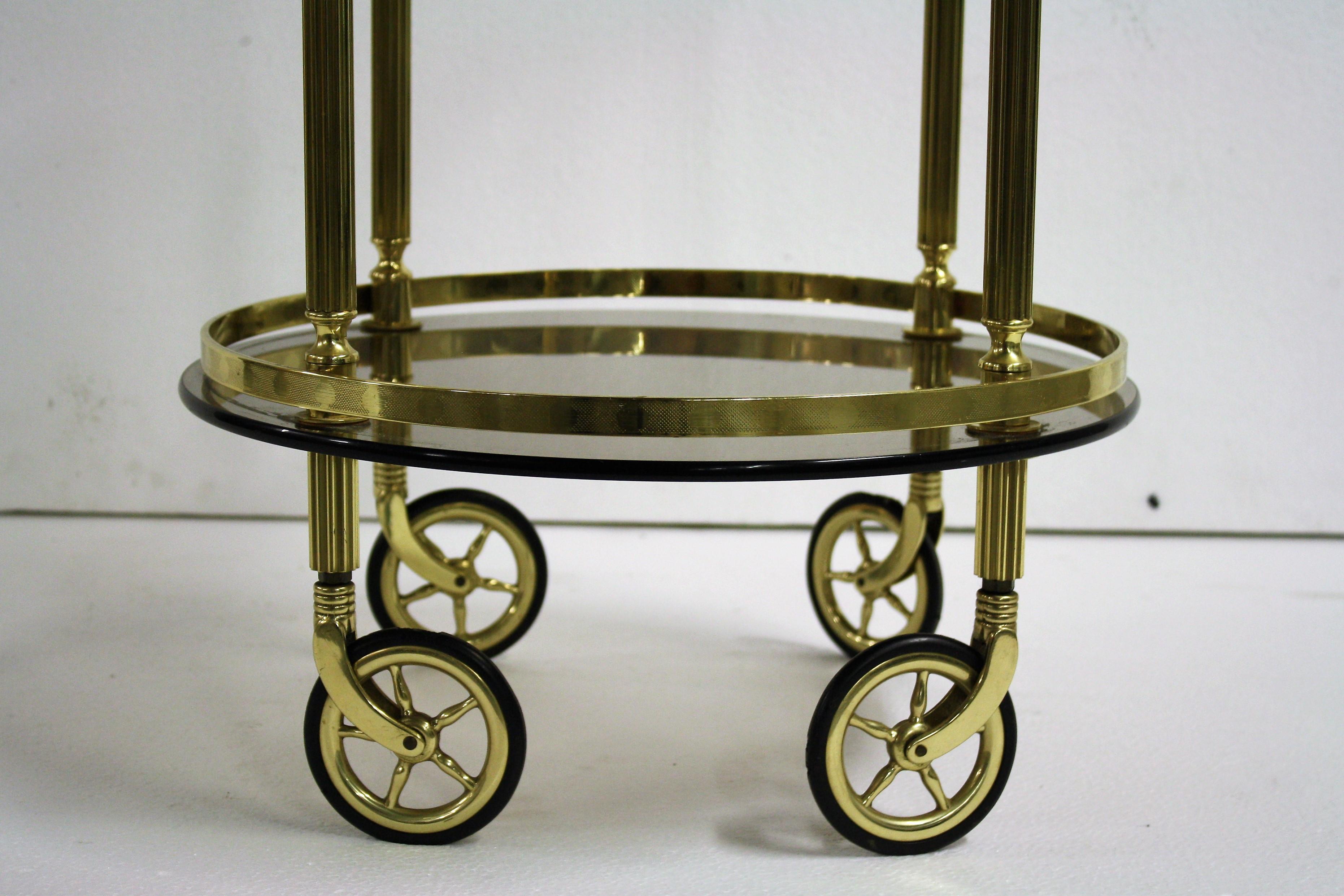 Mid-20th Century Brass Neoclassical Trolley, France, 1960s