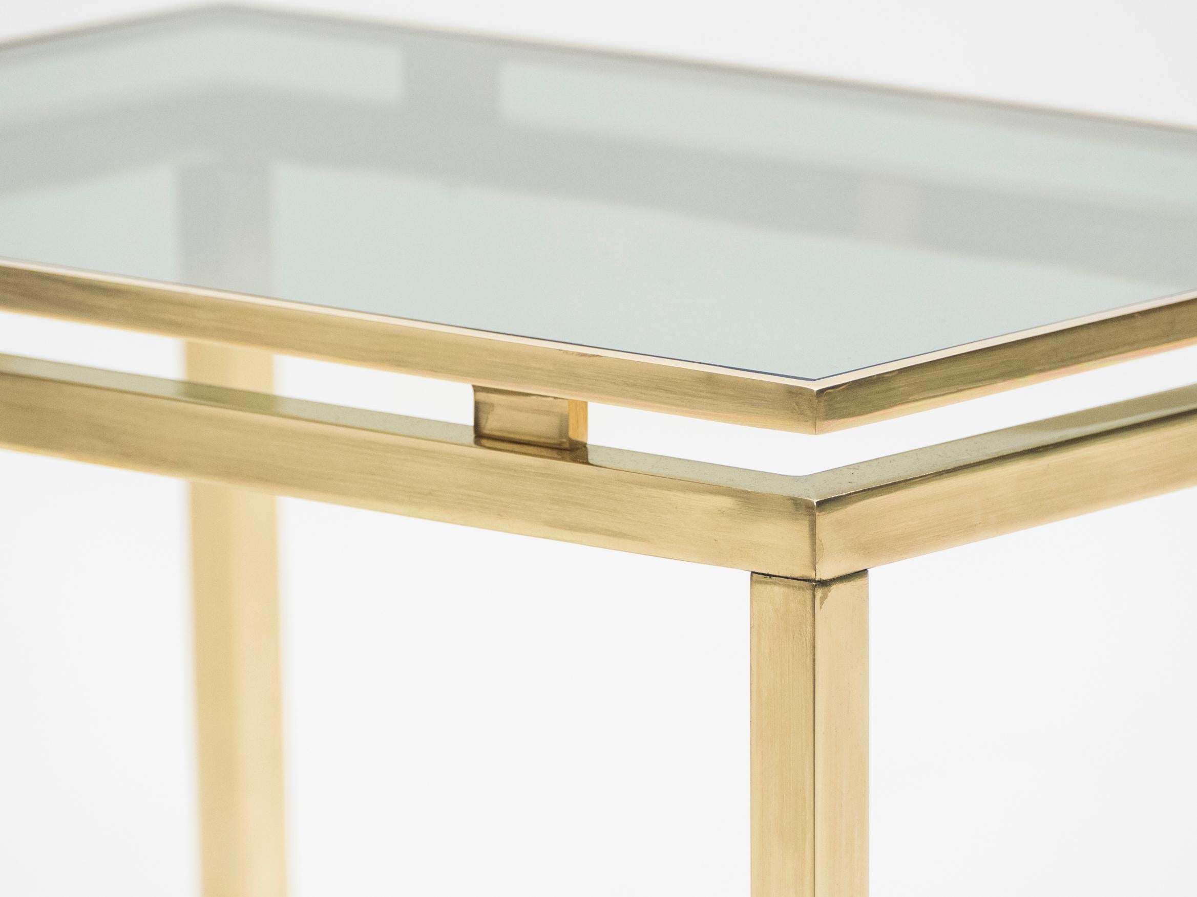 Brass Nesting Table by Guy Lefevre for Maison Jansen, 1970s 7