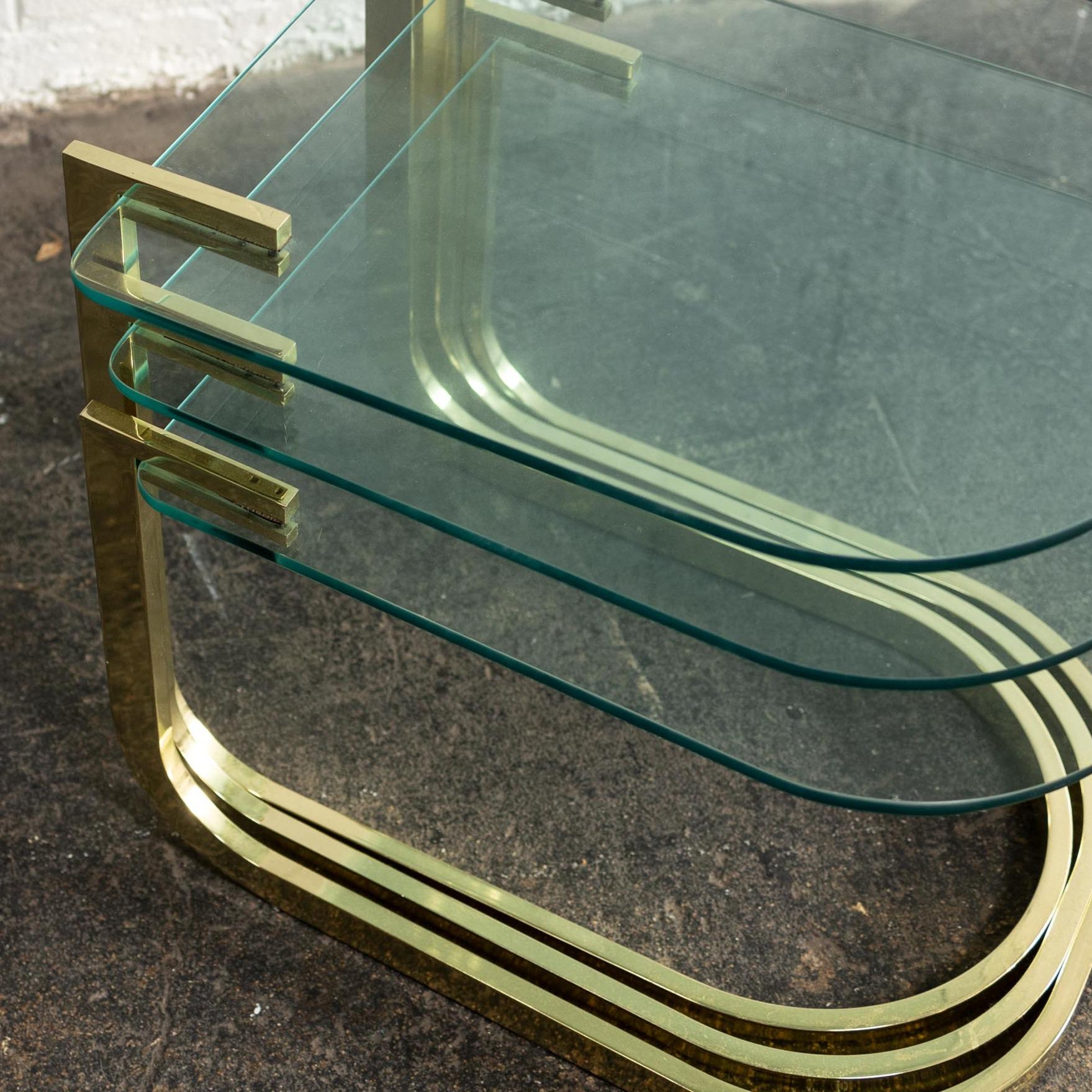 American Brass Nesting Tables by Design Institute of America, 1980s