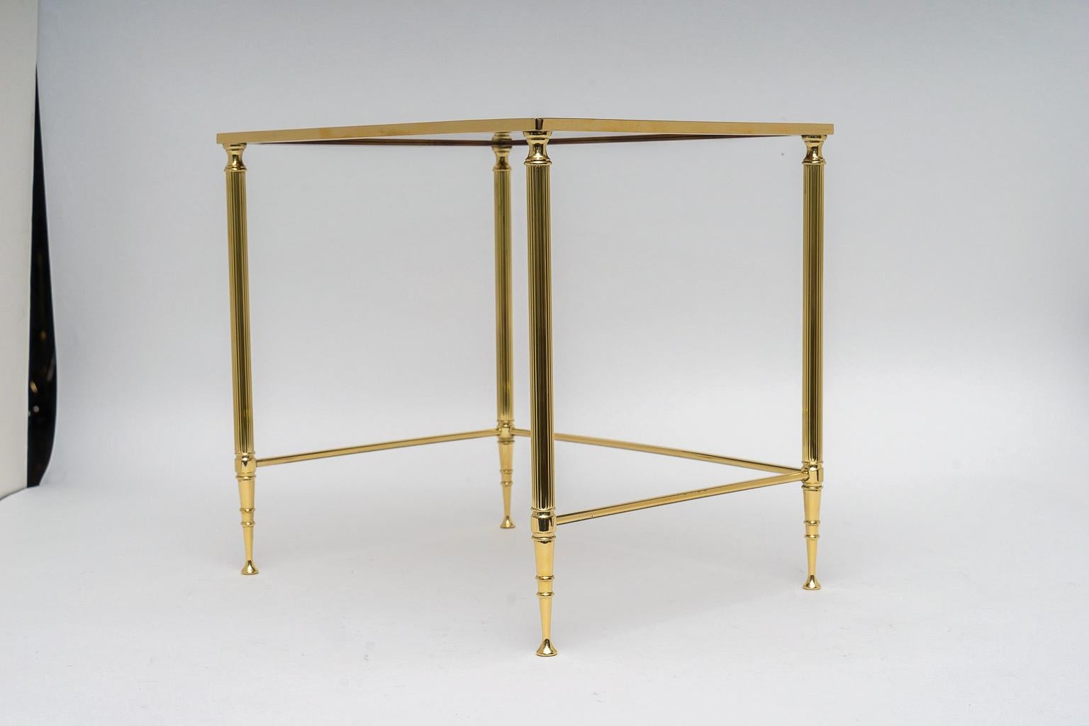 Maison Jansen Brass Nesting Tables For Sale 3