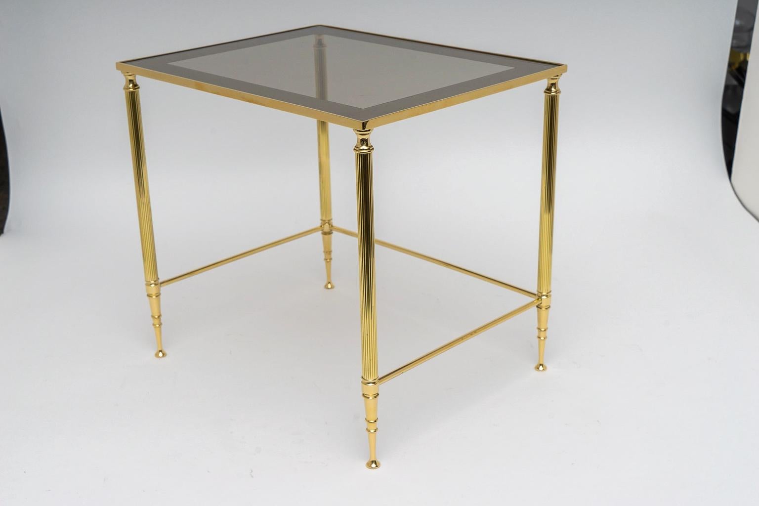 Maison Jansen Brass Nesting Tables For Sale 4