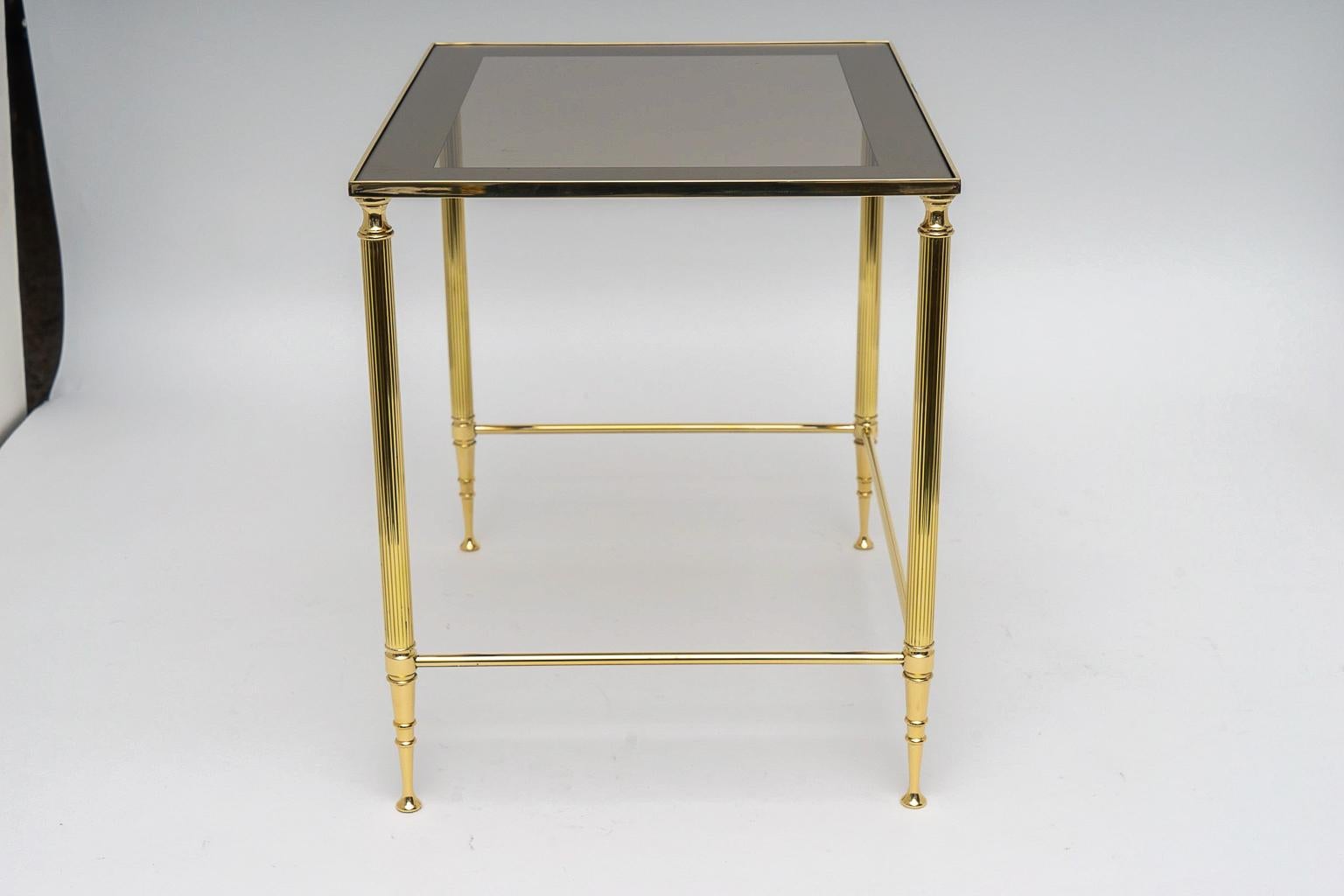 Maison Jansen Brass Nesting Tables For Sale 5