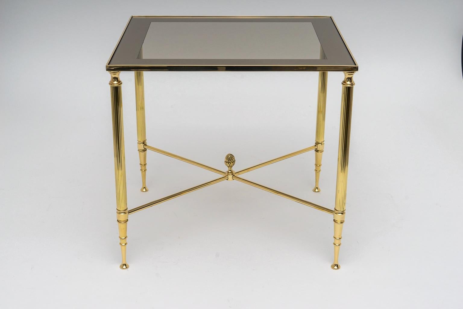 Cast Maison Jansen Brass Nesting Tables For Sale