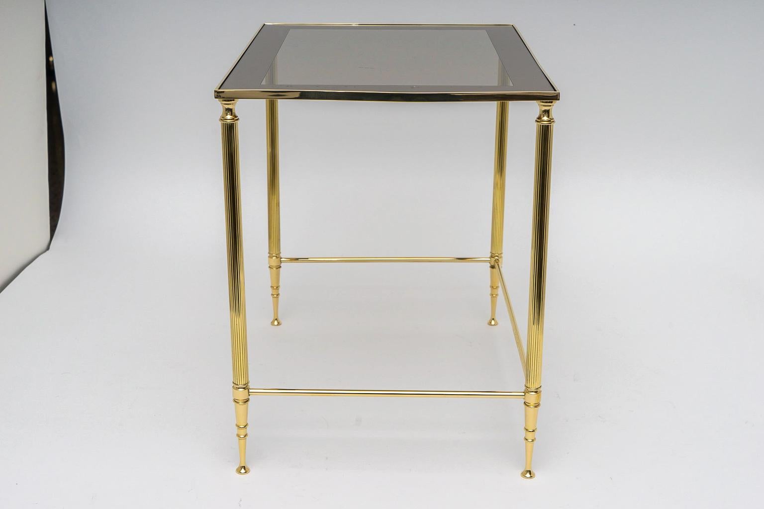 Maison Jansen Brass Nesting Tables For Sale 1